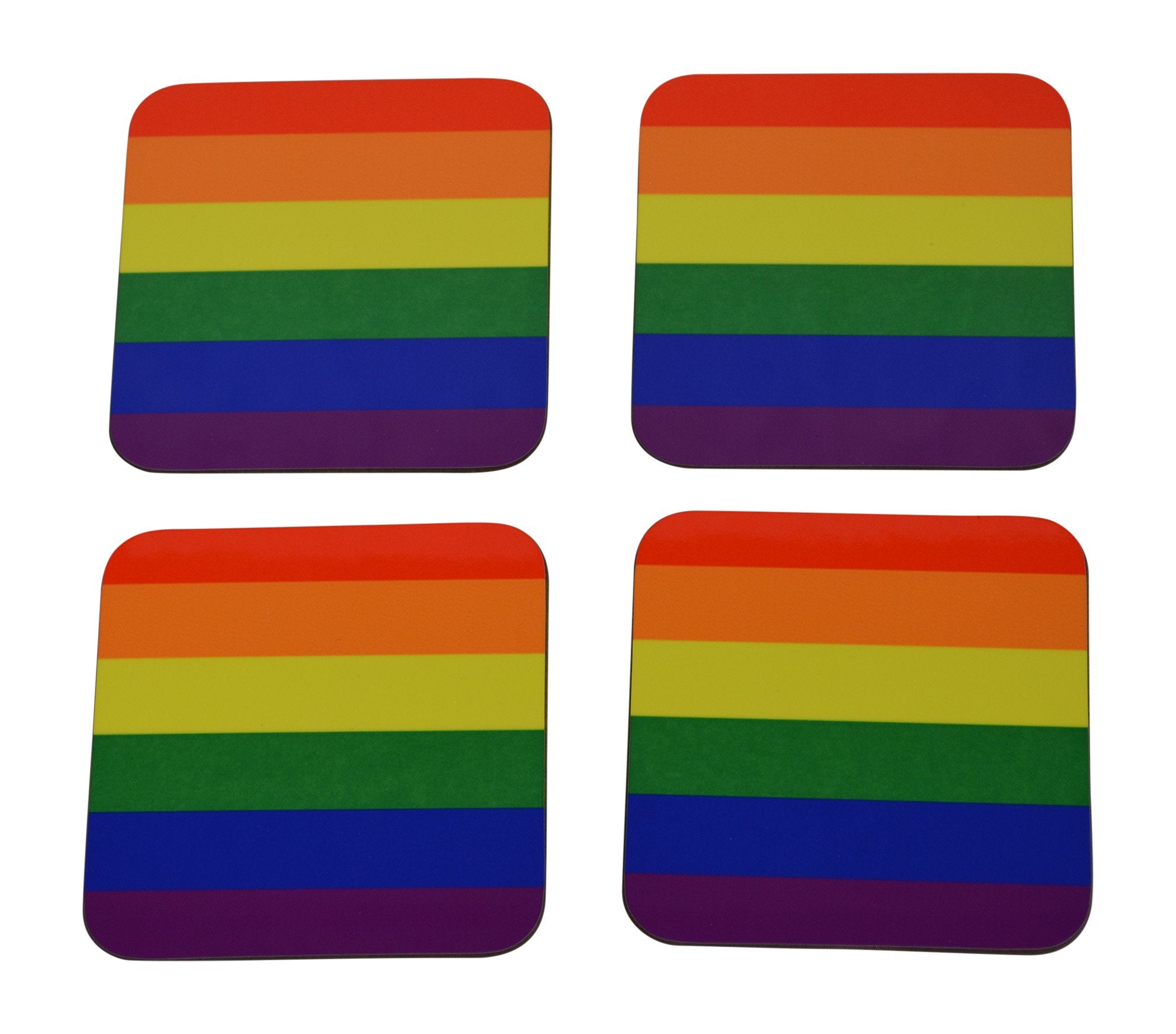 Rogue River Tactical Lgbt Rainbow Flag Drink Coaster Set Gift Home Kitchen Bar Barware Gay Pride