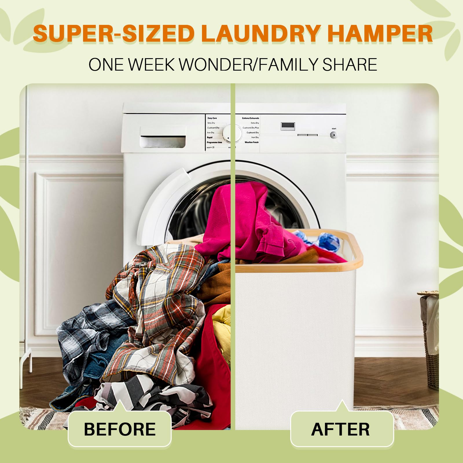 Laundry Hamper With Lid, 160L Clothes Hamper For Laundry Basket 3Section, Large Laundry Hamper With Removable Bags Foldable Laun