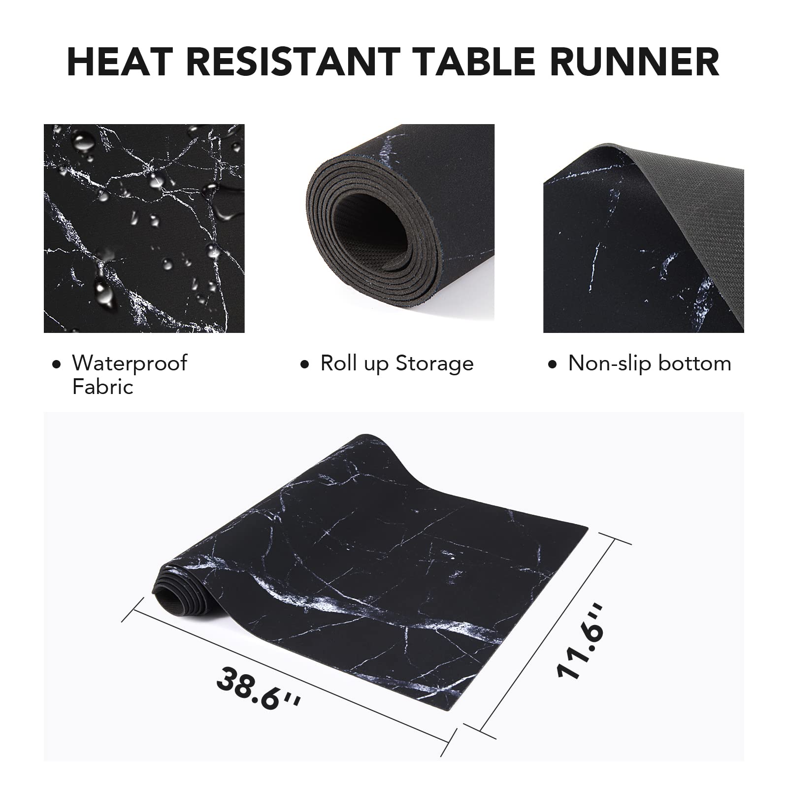 2 Pcs Trivet Table Runner Hot Plates Mat 12 X 40 Inch Heat Resistant Table Protector Waterproof Decorative Farmhouse Kitchen Tri