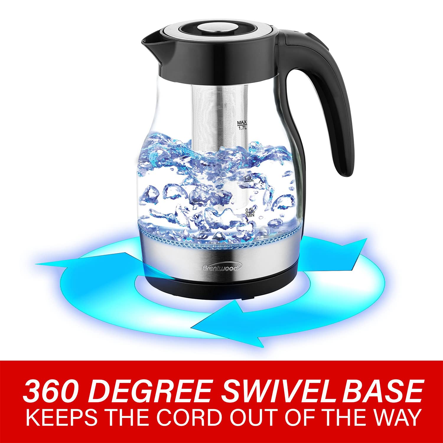 Cordless Kettle Tea Infuser Bk