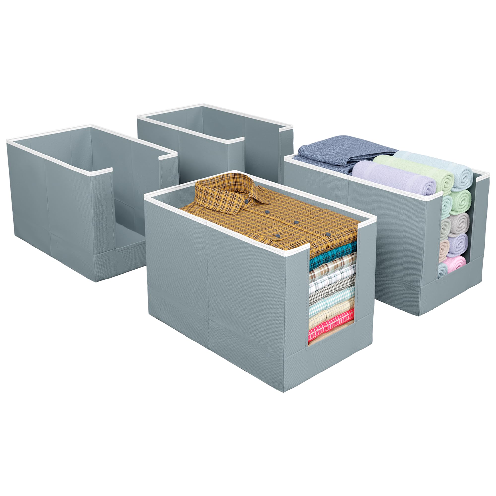 Kuber Industries NonWoven Shirt Stacker/Clothes Organizer|Solid Color & Foldable Non Woven Material|Closet & Wardrobe Organizer
