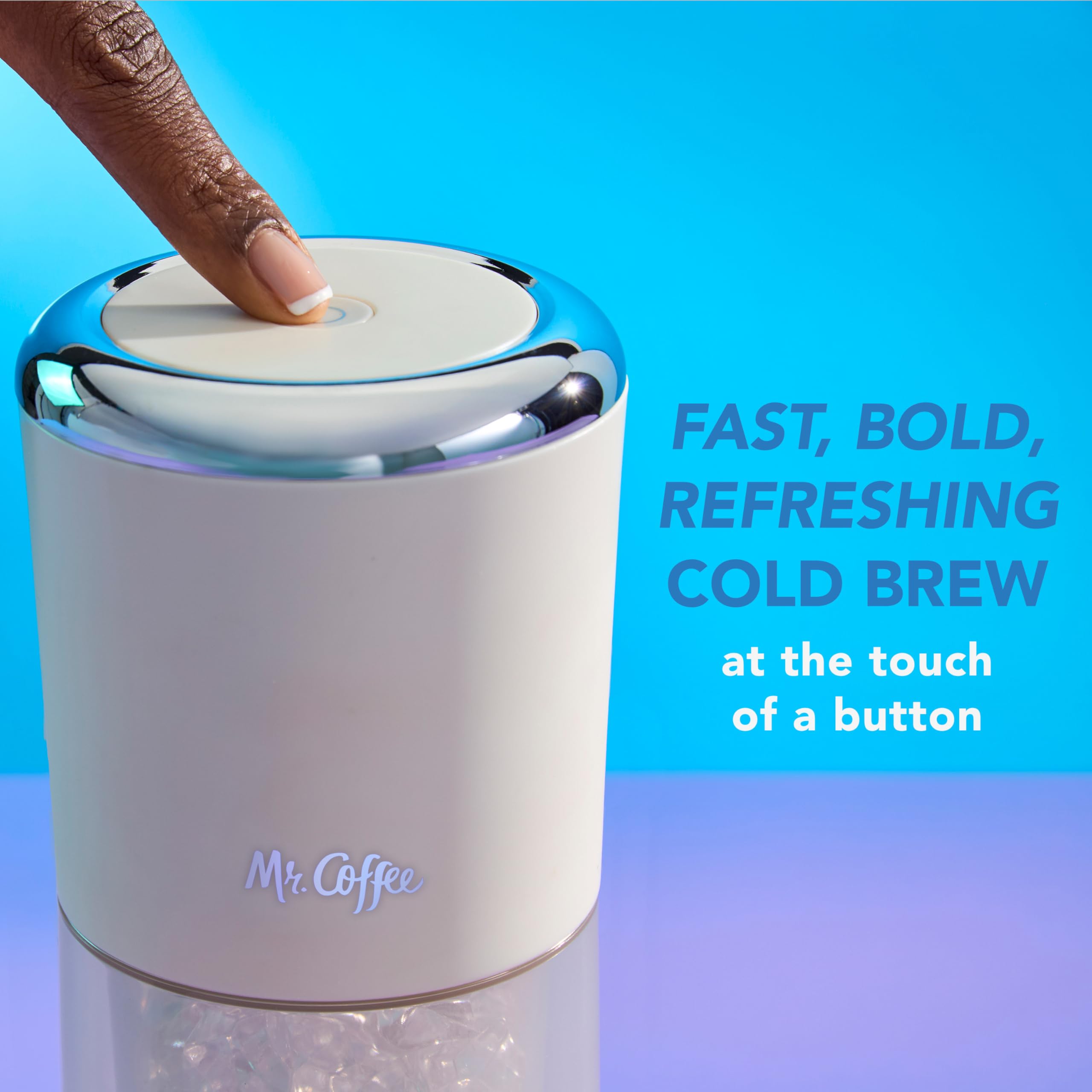 Mr. Coffee® Cold Brew Coffee Maker, 10-Minute Brew, Stainless Steel, Oat Color, Model 2214453