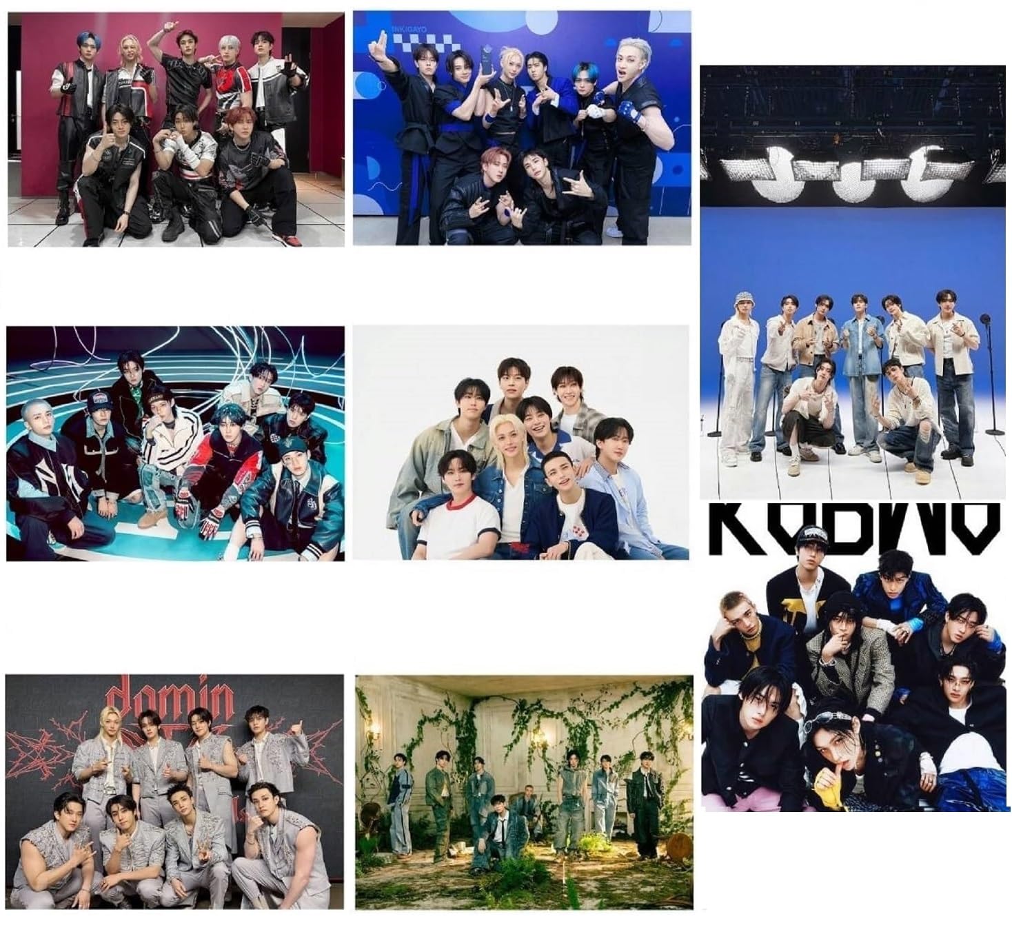 8Pcs Stray-Kids Posters,Stray-Kids Poster Wall Painting Postable Photos For Birthday Party Home Decoration(Purple)