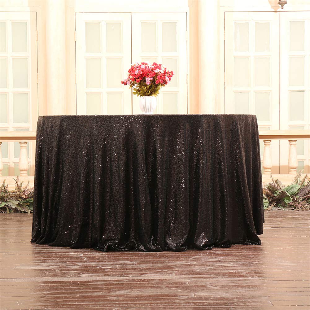 Eternal Beauty Halloween Tablecloth Sequin Tablecloth,Sparkly Table Cloth For Wedding Party, Christmas Decorations Round Glitter
