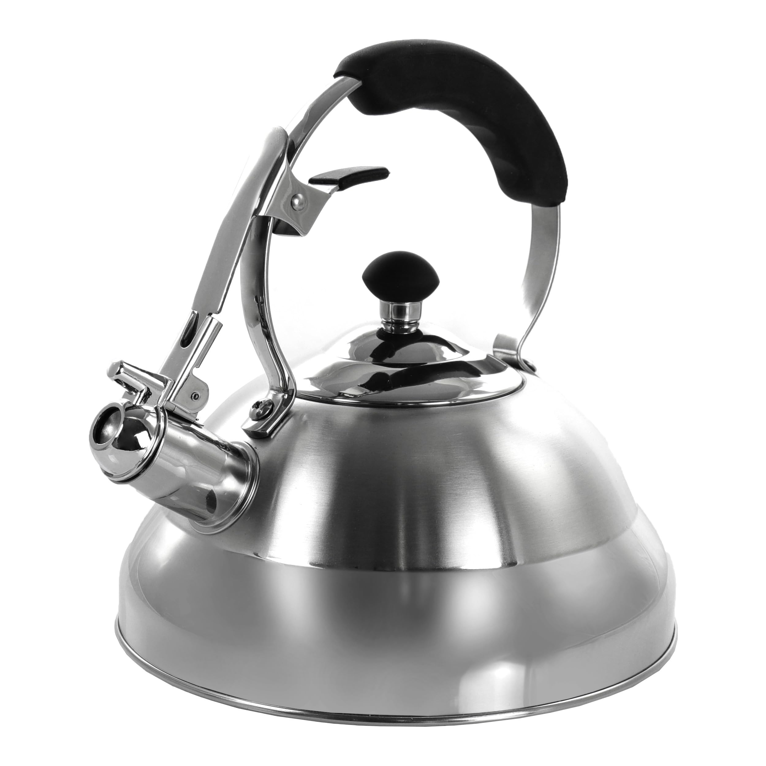 Megachef Megachef 2.7 Quart Stovetop Whistling Kettle In Brushed Silver