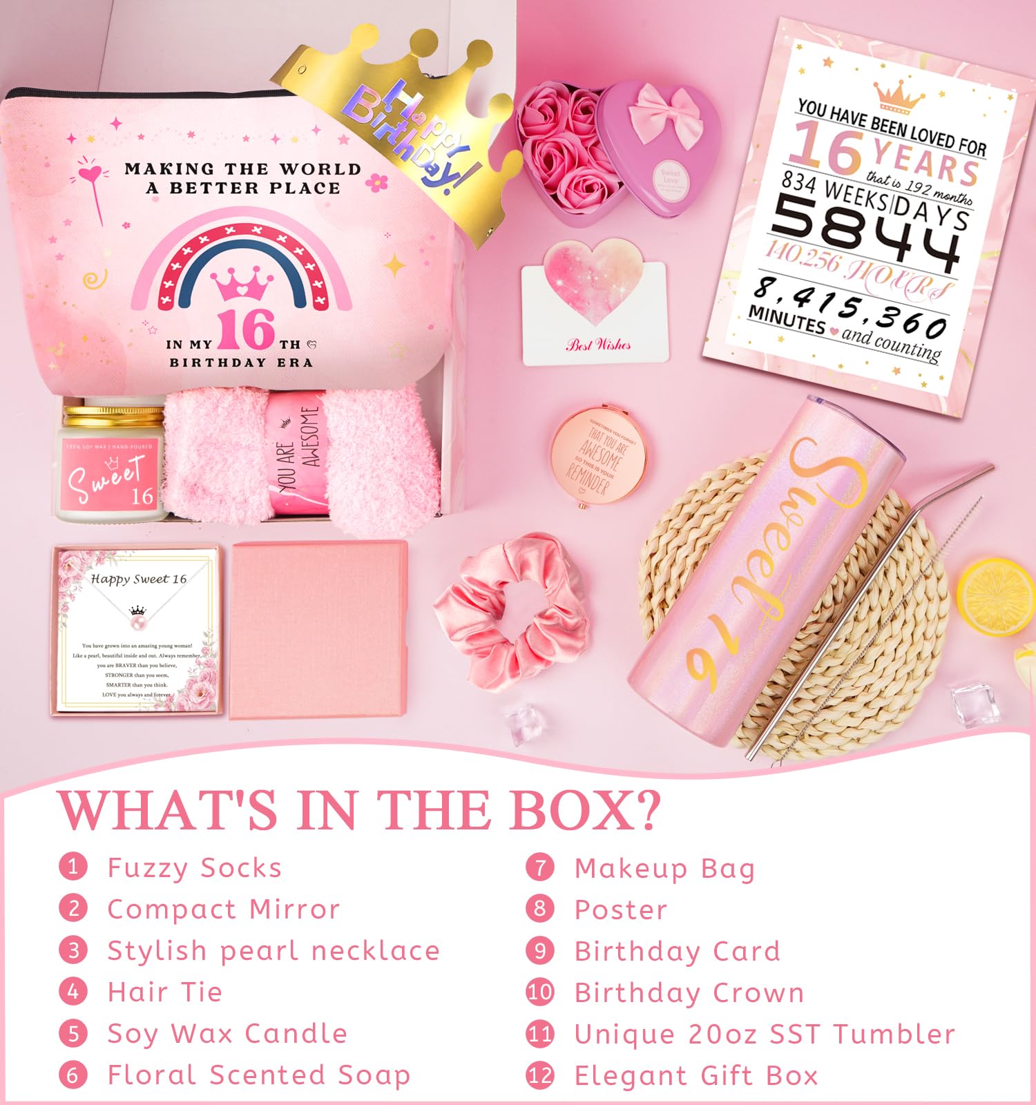 Sweet 16 Gifts for Girls 16th Birthday Gifts for Girls 16 Year Old Girl Birthday Gift Ideas, Unique Trendy Cool Gifts for Teen,
