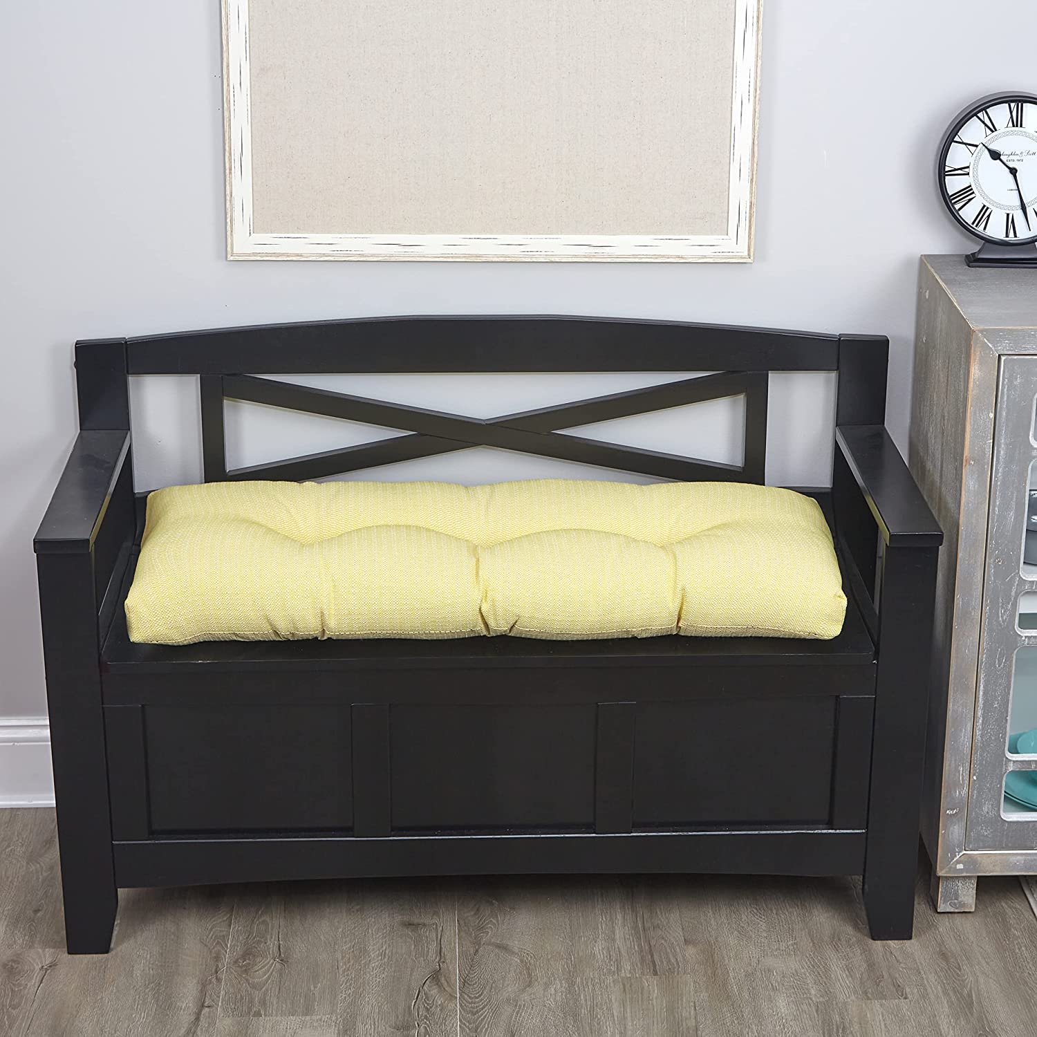 Klear Vu Corner Nook Or Piano Seat Omega Non-Slip Tufted Bench Cushion For Indoor Furniture, Entryway Storage, Bay Window, 27 In