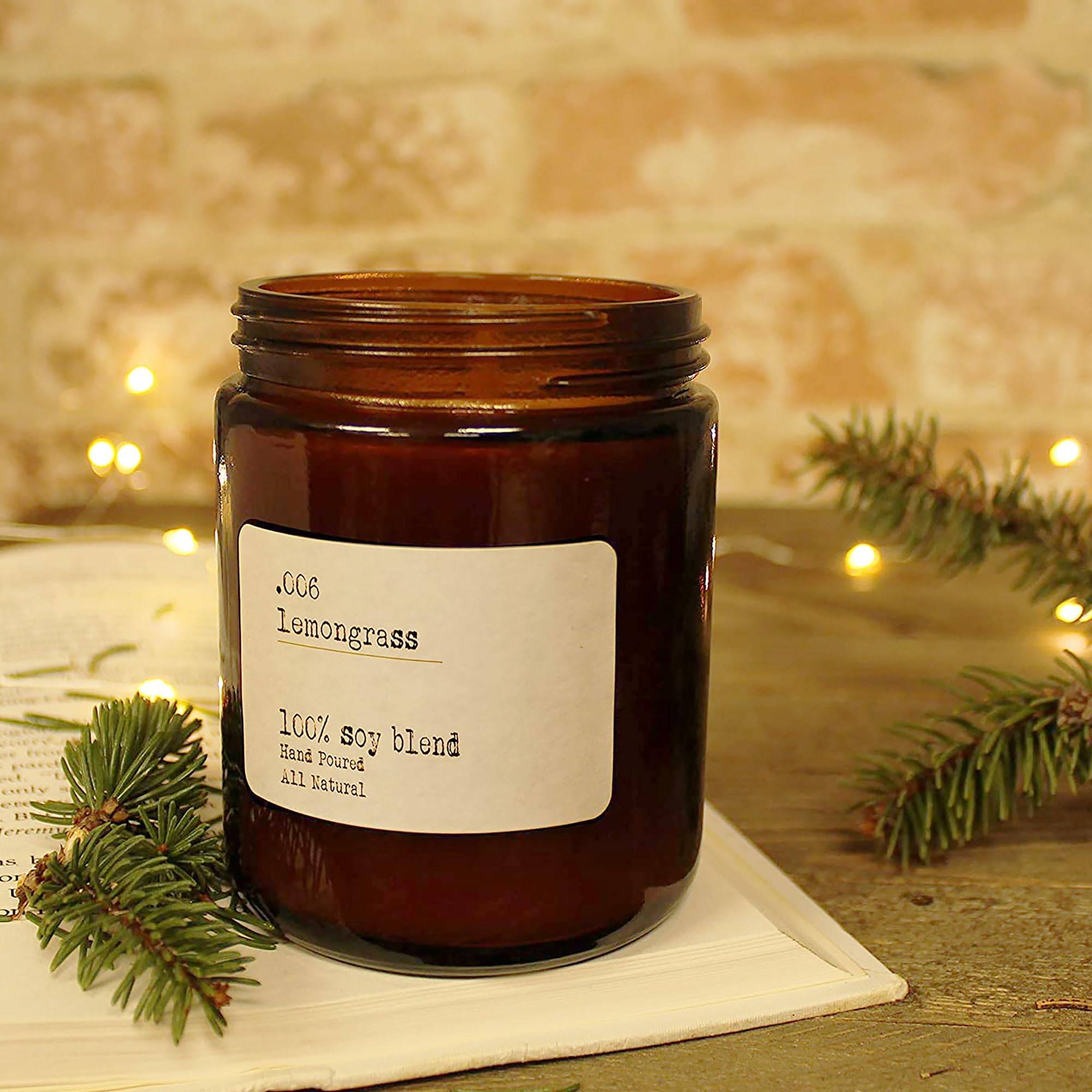 Cornucopia 8oz / 9oz Amber Glass Jars (6-Pack); Straight Sided Cosmetic Jars  Great for Body Butter  Creams  Stash Jars  Etc.