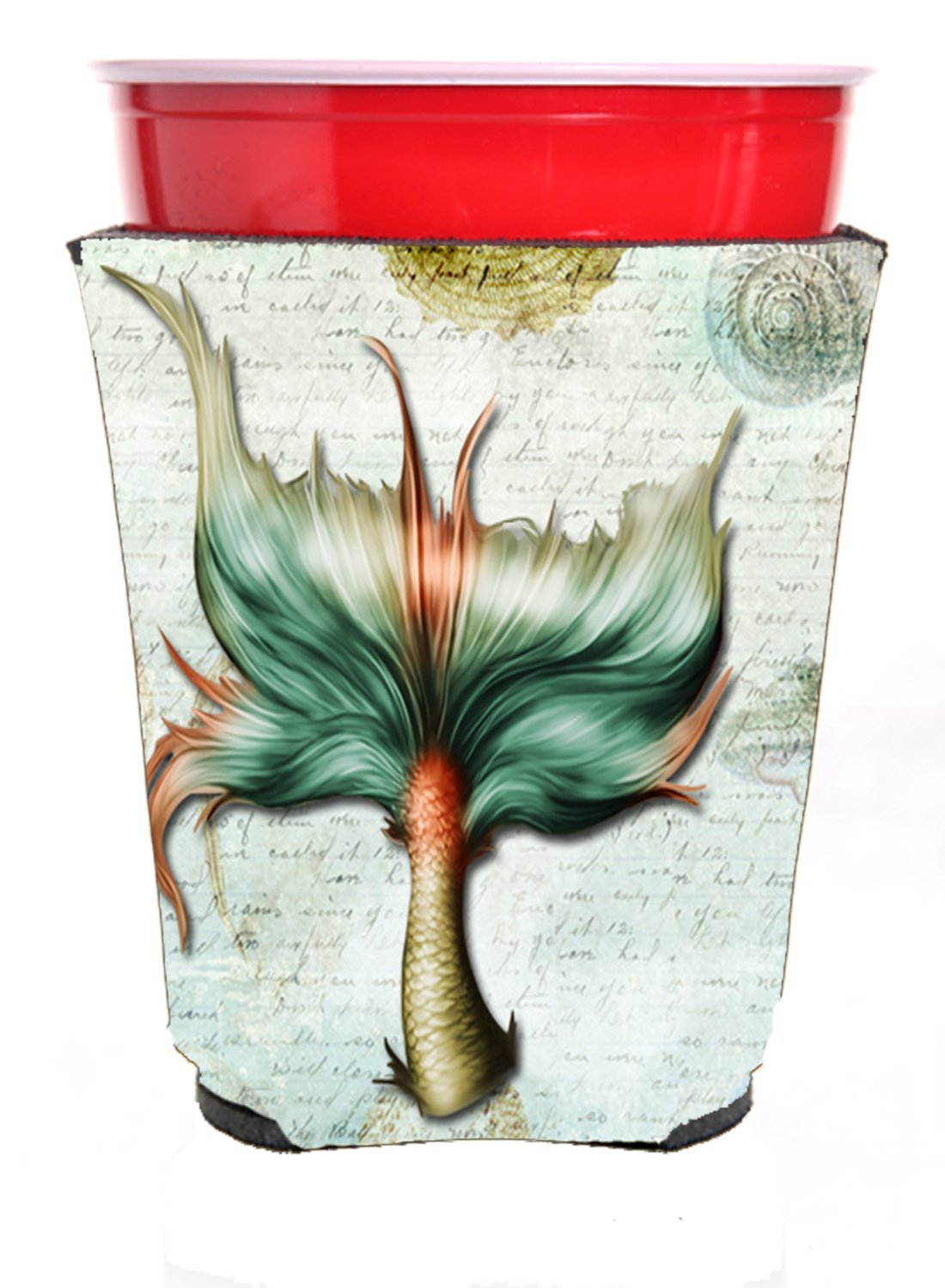 Mermaids And Mermen Mermaid Tail Red Solo Cup Beverage Insulator Hugger