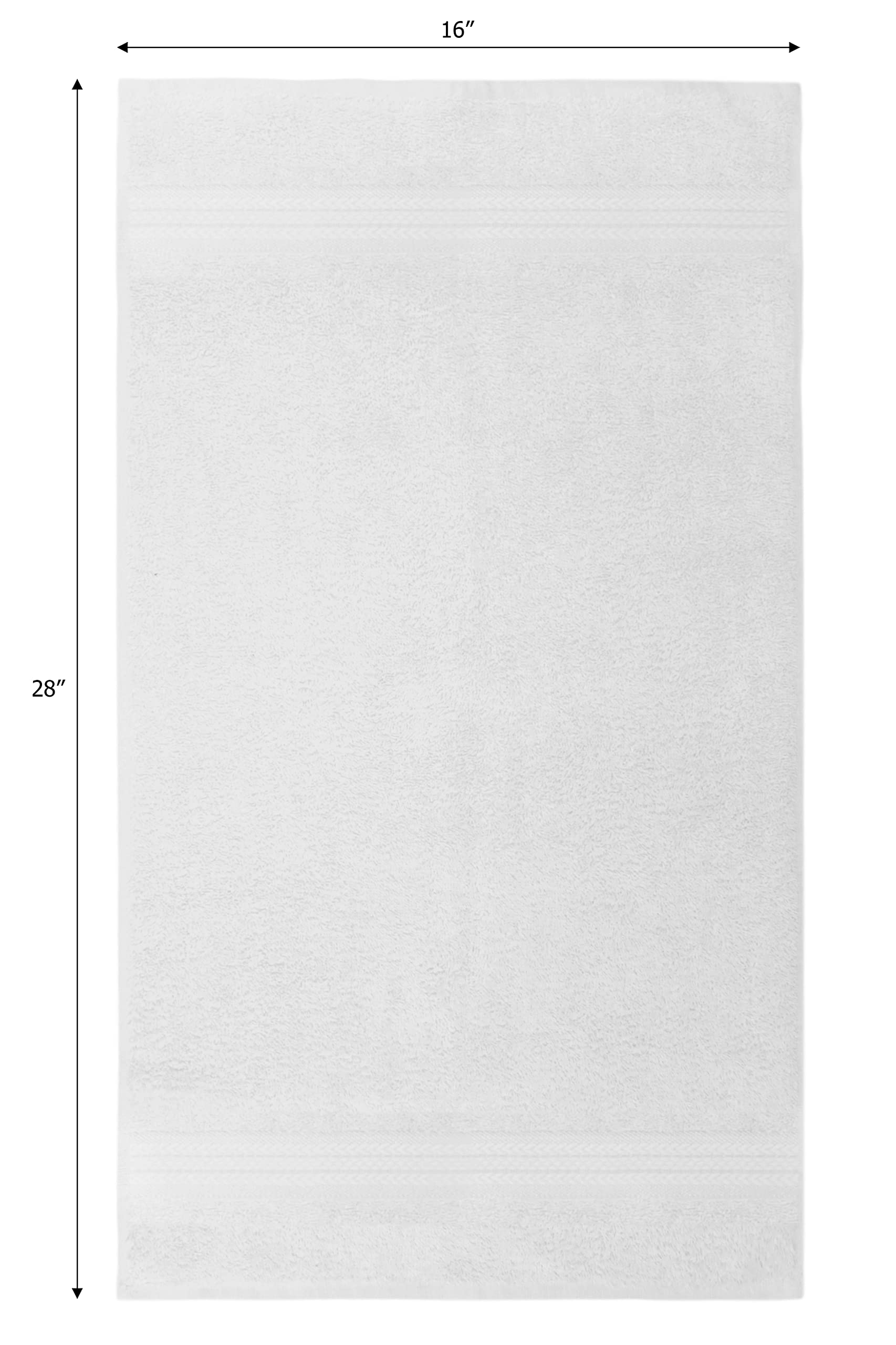 COTTON CRAFT Ultra Soft Hand Towels - 100% Cotton, 16x28 inches, White, 6 Pack, Ideal for Everyday Use