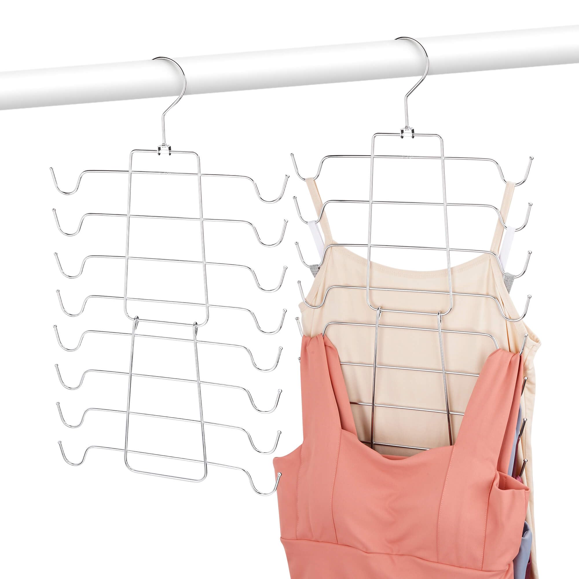 Omhomety Tank Top Hangers, 4 Pack Bra Organizer For Closet, Hanging Closet Organizers And Storage Space Saver Storage For Camiso