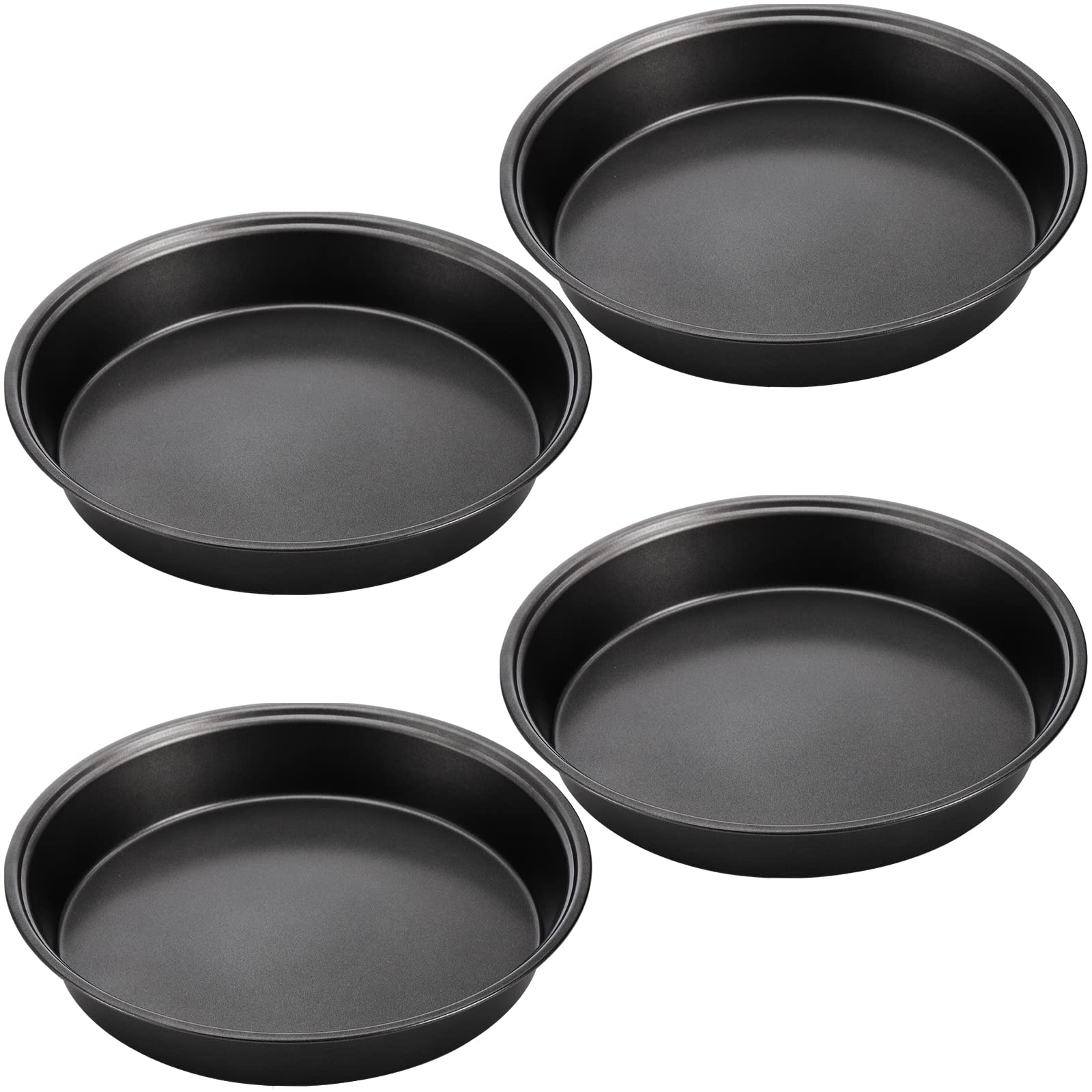 Tosnail 4 Packs 9 Nonstick Round Cake Pan Set for Baking Layer Cake Pans Pie Pan Tart Pan Pizza Pan