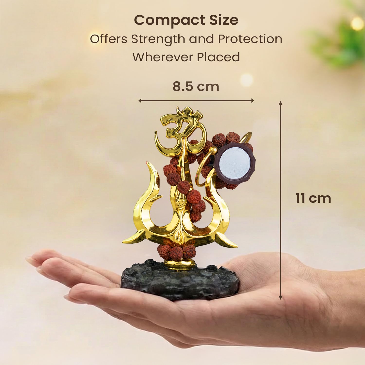 Astrotalk Resin Mahadev Trishul Murti | Compact Shiv Murti For Home Temple, Car Dashboard Or Office Shelf | Lord Shiva Idol For Puja Mandir & Meditation Corners | 8.5X6.5X11 Cm | 1 Piece