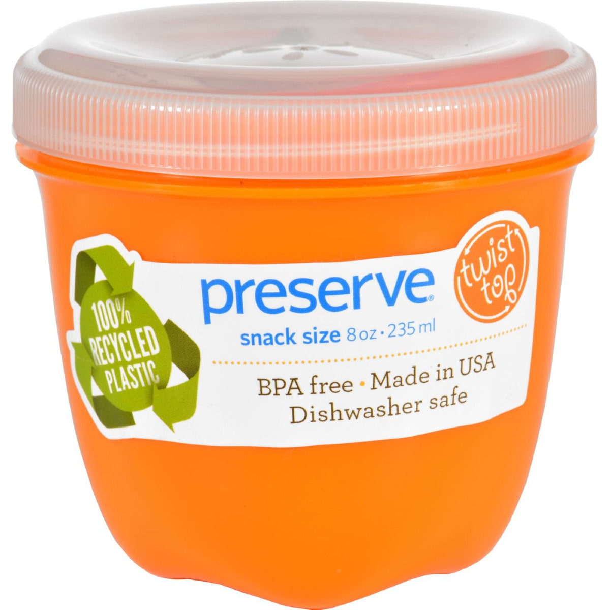 Orange Containers Preserve Food Storage Container - Round - Mini - Orange - 8 Oz - 1 Cou ...