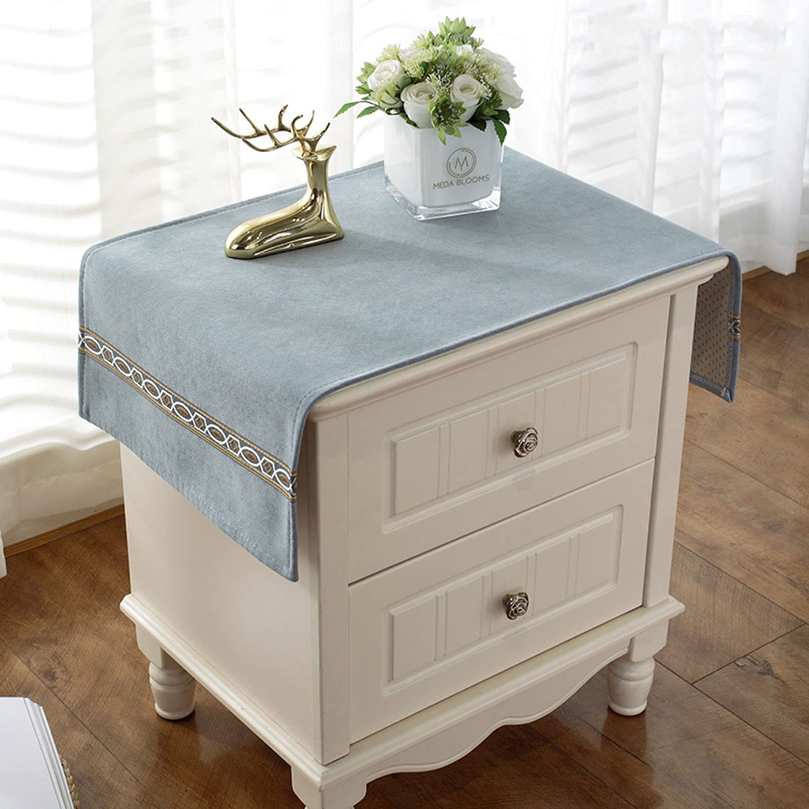 Comfeeling Bedside Tablecloth Table Dustcover Bedside Tablecover Bedside Tabletop Home Decoration Fabric Tablecloth Bedside Tabl