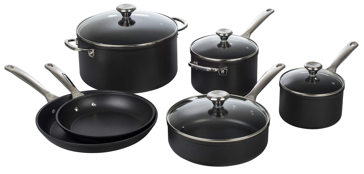 Le Creuset Toughened Nonstick PRO Cookware Set, 10 pc.,Grey