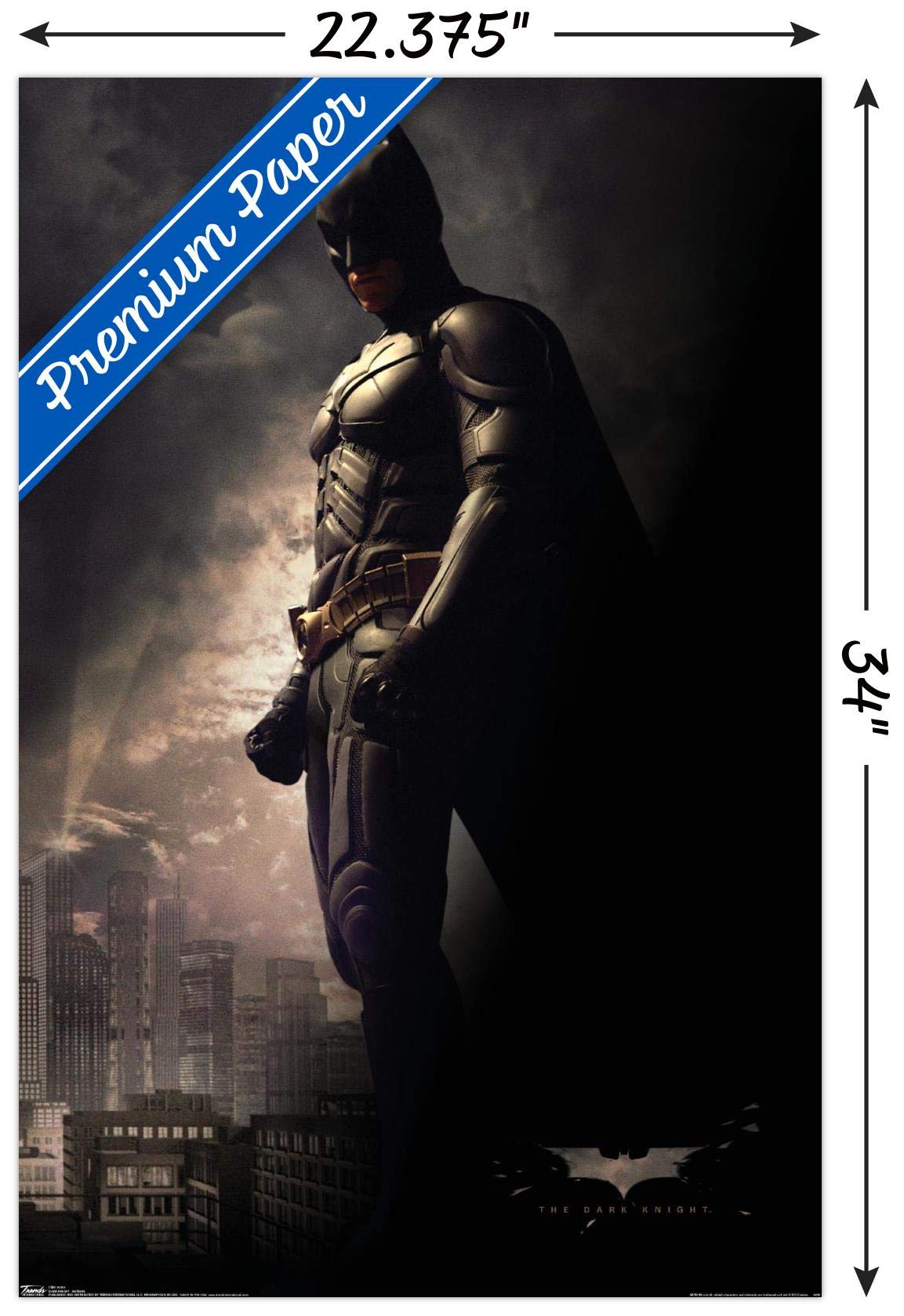 Trends International Dc Comics Movie - The Dark Knight - Batman In The Shadows Wall Poster, 22.375'' X 34'', Premium Unframed Ve