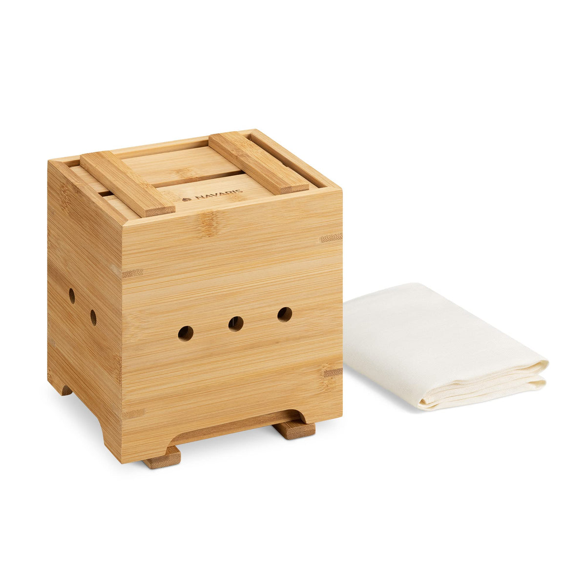 Navaris Bamboo Tofu Maker Kit - Tofu Mold For Making Fresh Homemade Tofu, Cheese, Tempeh - Tofu Making Kit Made 100% Natural Mat