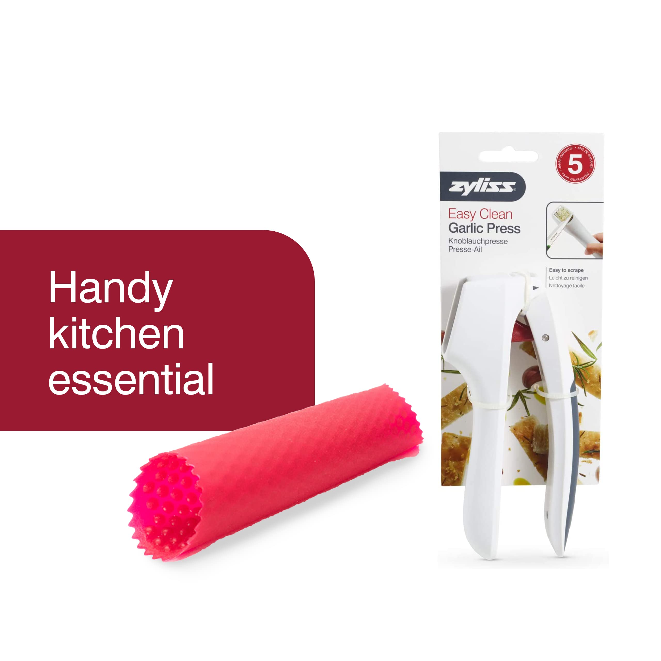 Zyliss Garlic Peeler & Easy Clean Garlic Press - Silicone Garlic Peeler Tube And Garlic Crusher For Your Kitchen Accessories - 2