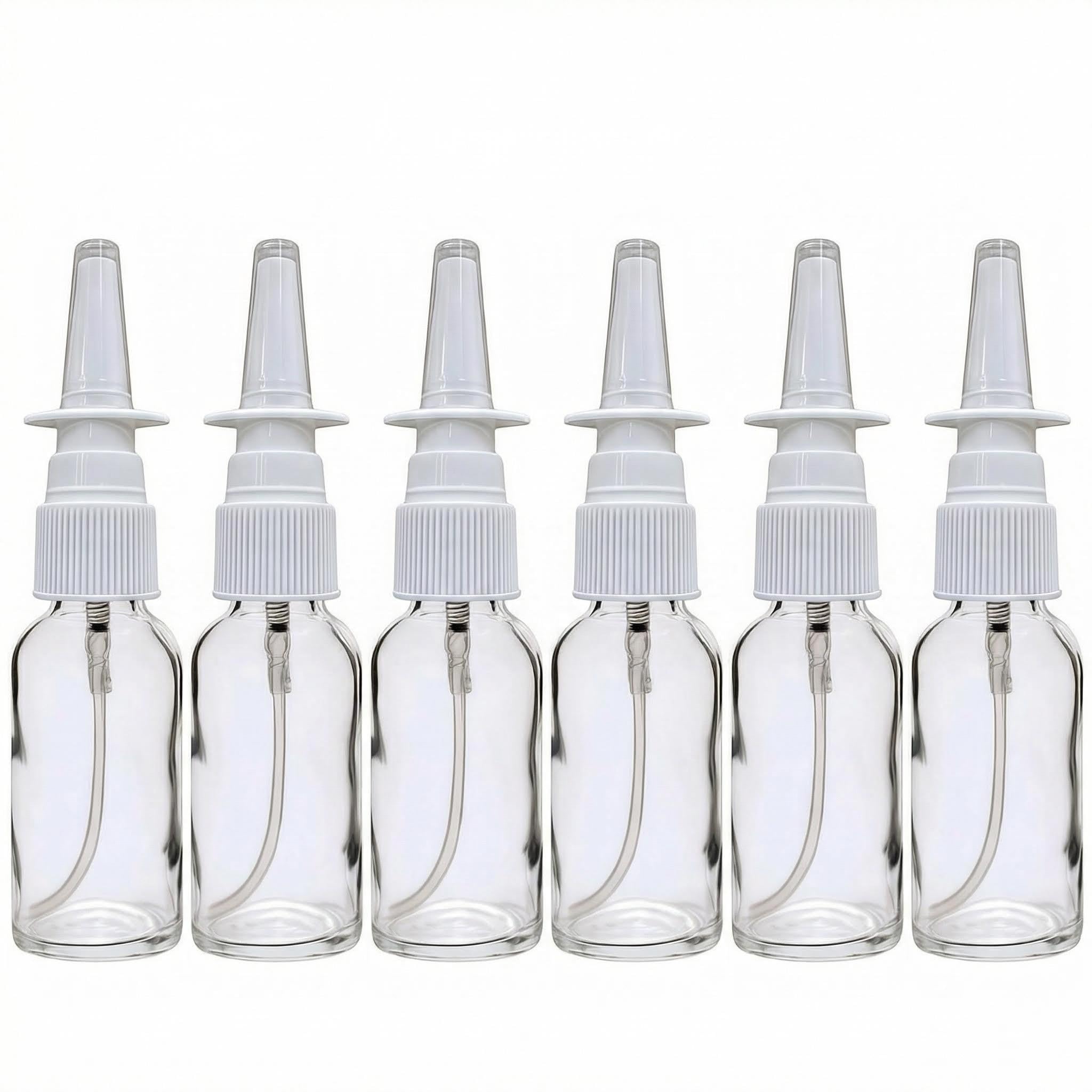 VASANA 6PCS 10ml Empty Portable Glass Nasal Spray Bottles Cosmetic Makeup Fine Mist Sprayers Perfume Bottles Sold Empty Travel S