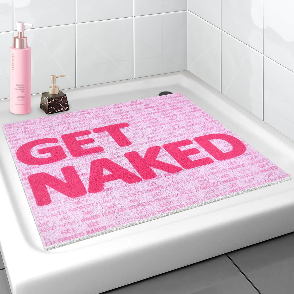 Shower Mat Bathtub Mat Non-Slip - 24X32 Inch Soft Comfortable Bath Mat With Drainage Holes - Pvc Loofah Massage Bathmat For Show