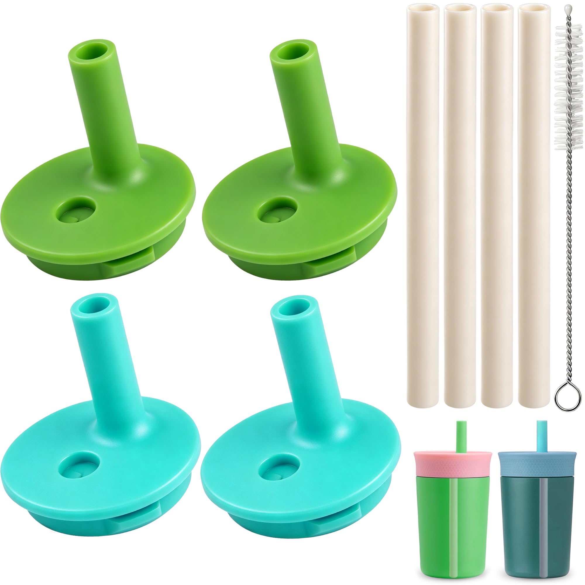 Replacement Silicone Bite Valve&Straws Parts for Owala Kids tumbler 12oz