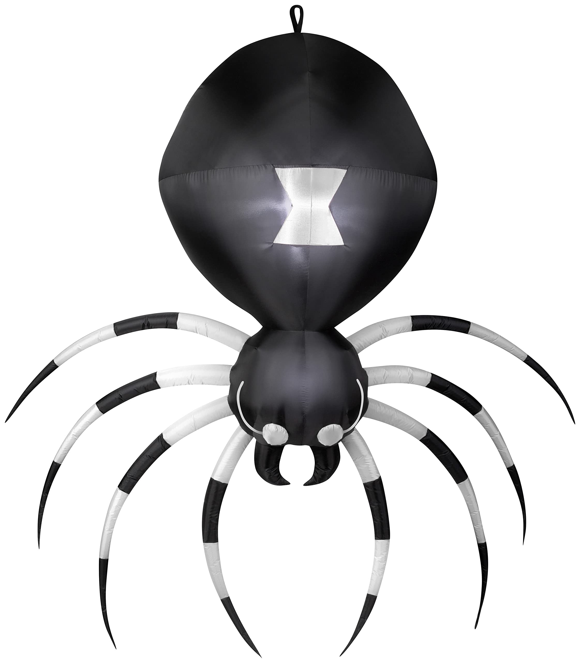 7  Gemmy Airblown Inflatable Hanging Black & White Spider Yard Decoration 226740