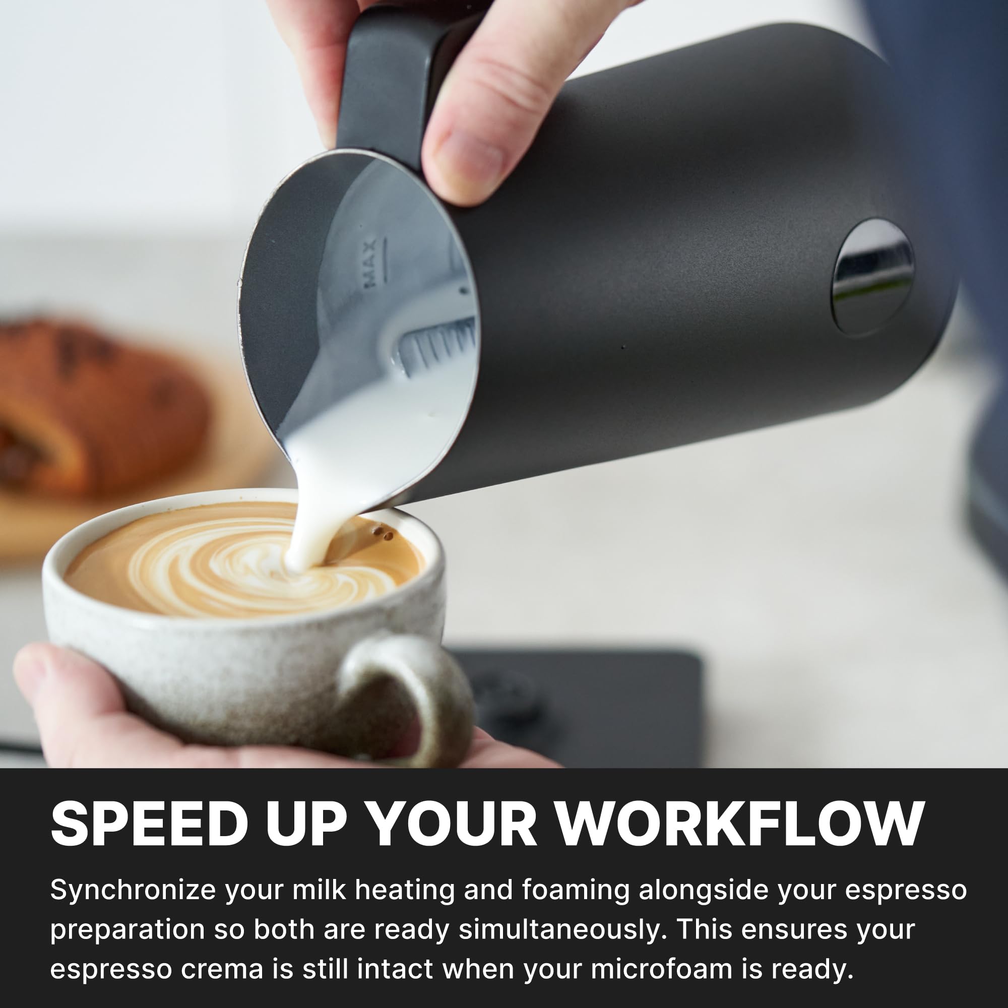 Subminimal NanoFoamer Pro Gen-2 - Revolutionary Hands-Free Microfoam Milk Maker for Cafe-Quality Foam, Coffee Bar Accessories fo
