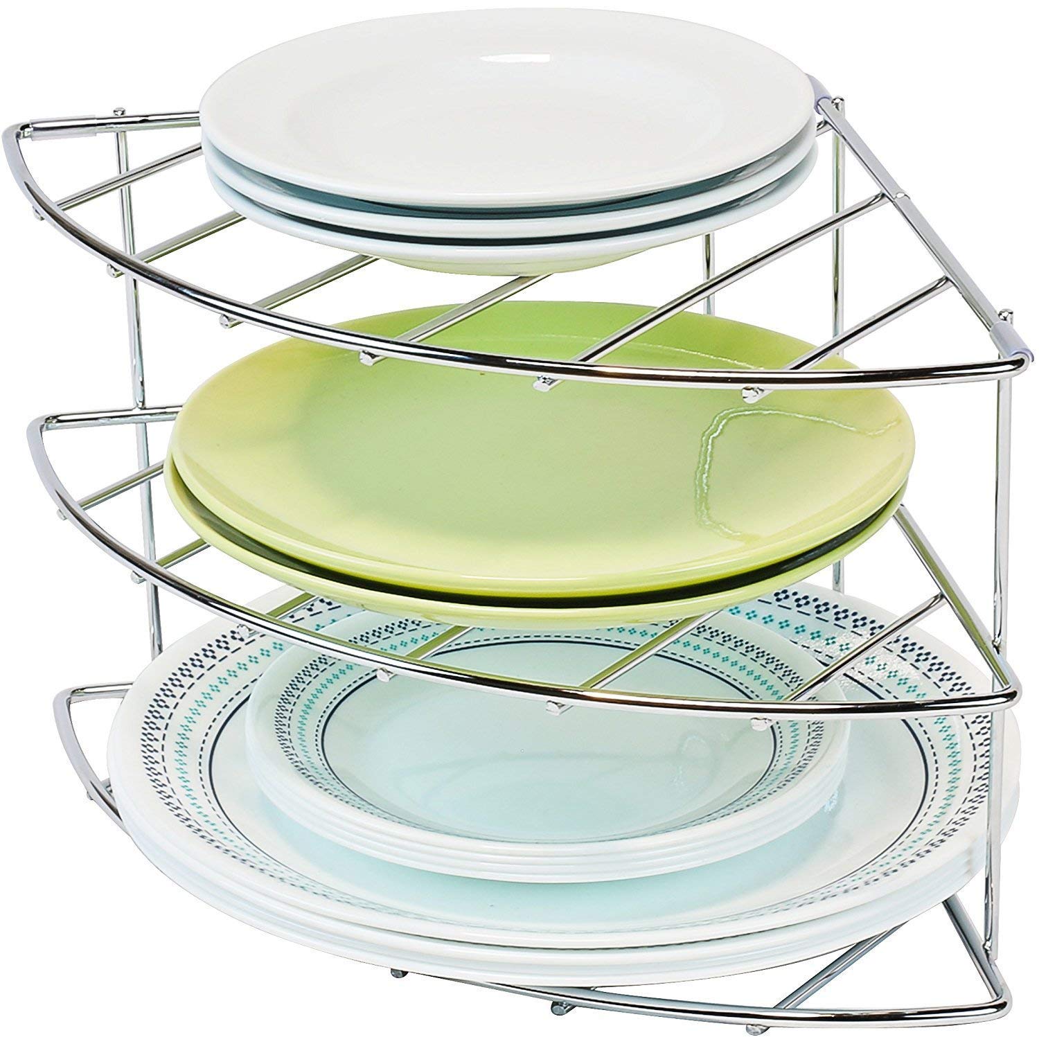 The Bestsellers Metal 3Tier Counter And Cabinet Corner Shelf Organizer/Kitchen Storage/Kitchen Equipment
