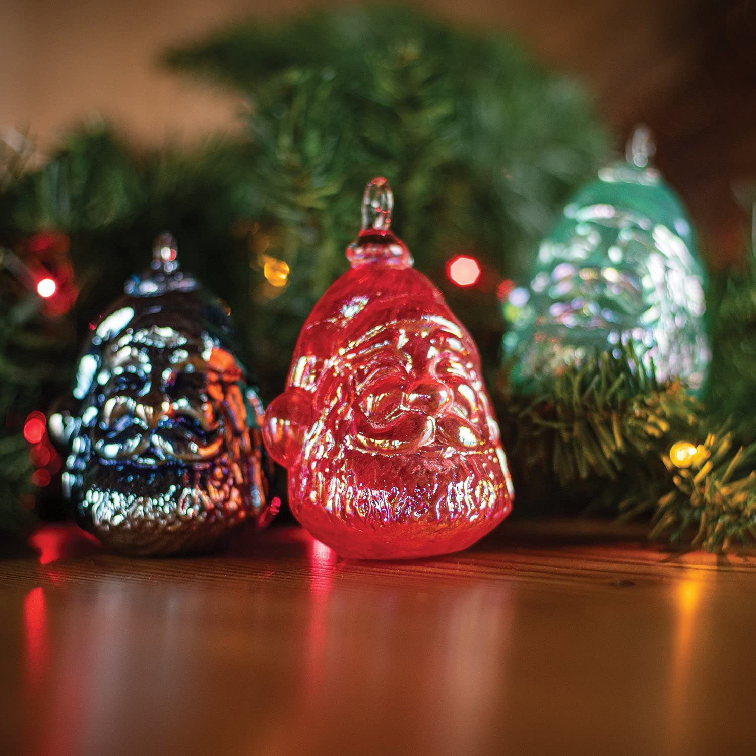 Glass Eye Studio Vintage Santa Ornament (Gold)