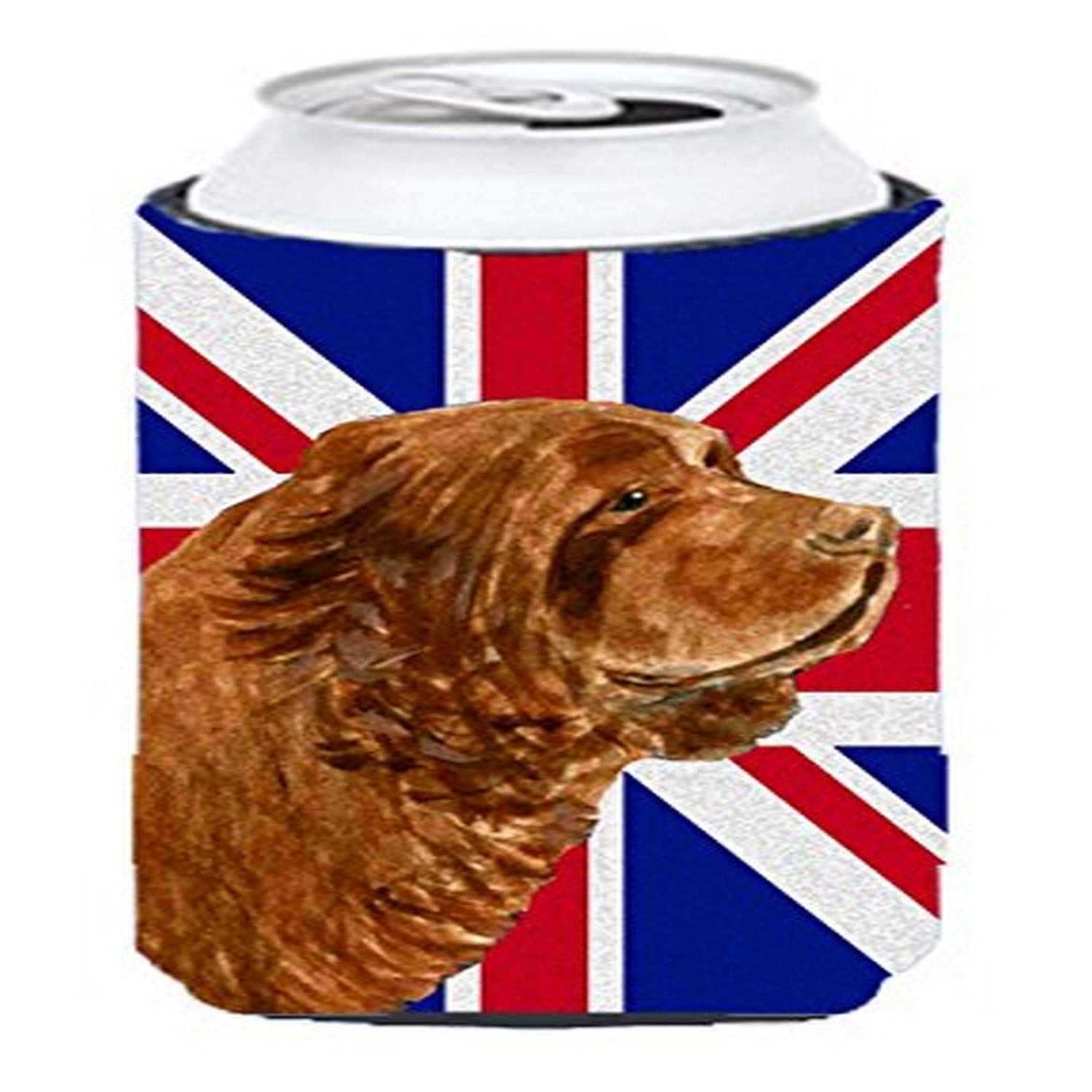 Caroline'S Treasures Ss4952Tbc Sussex Spaniel With English Union Jack British Flag Tall Boy Hugger Can Cooler Sleeve Hugger Mach