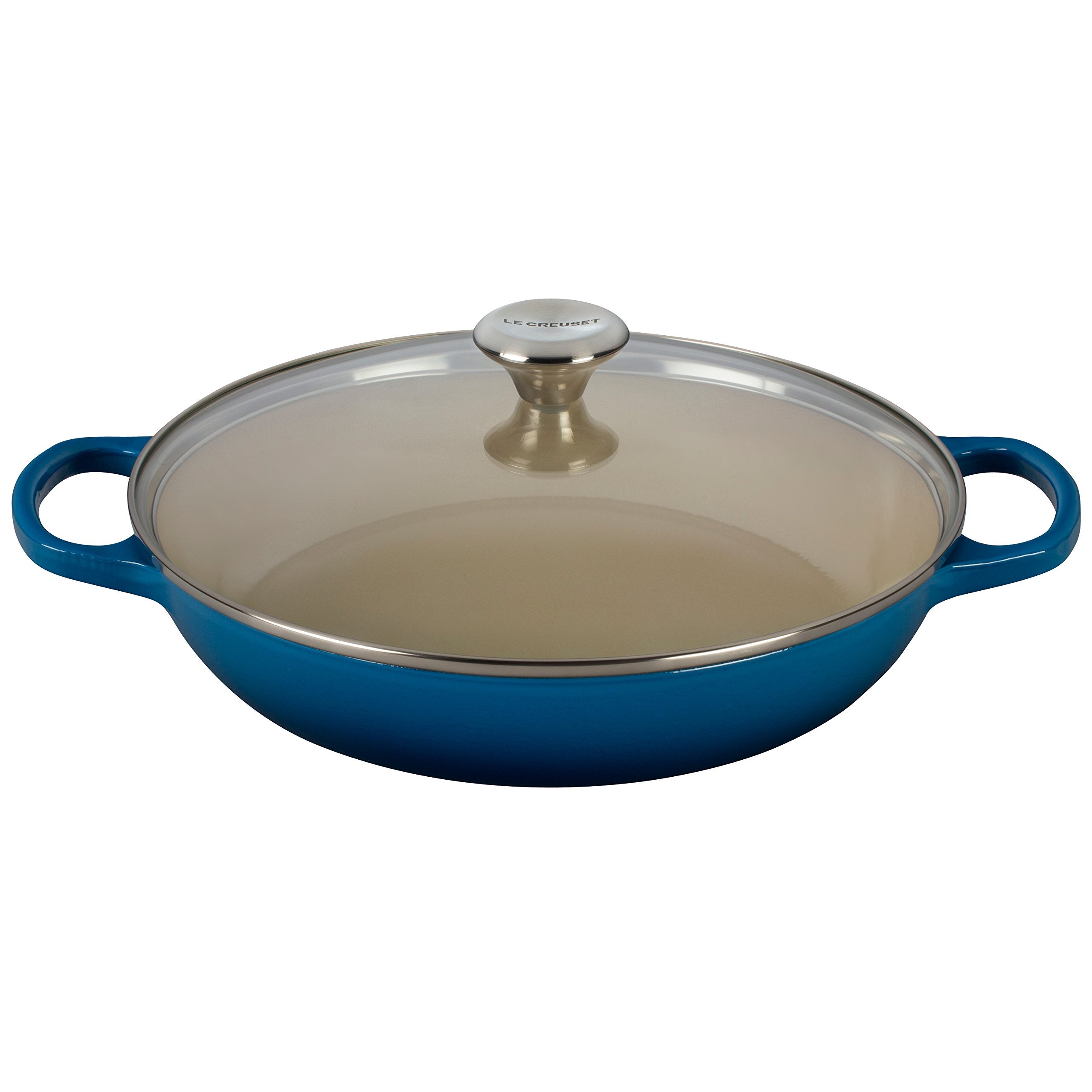 Le Creuset of America Enameled Cast Iron Buffet Casserole with Glass Lid, 3 1/2 quart, Marseille