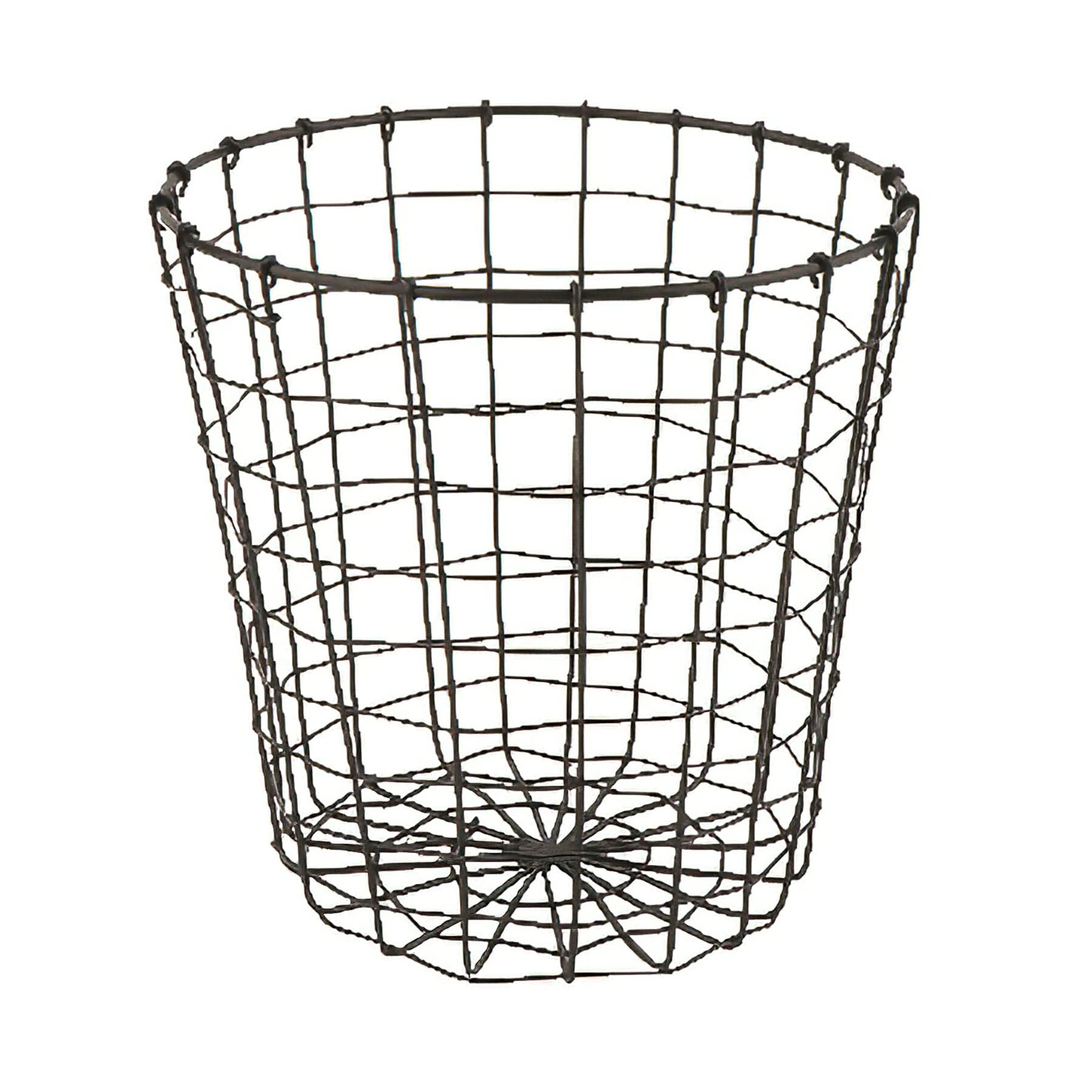 G.E.T. Wb-317-Mg Heavy Duty Iron Wire Utility Storage Basket, Round, 8'' X 8'', Grey