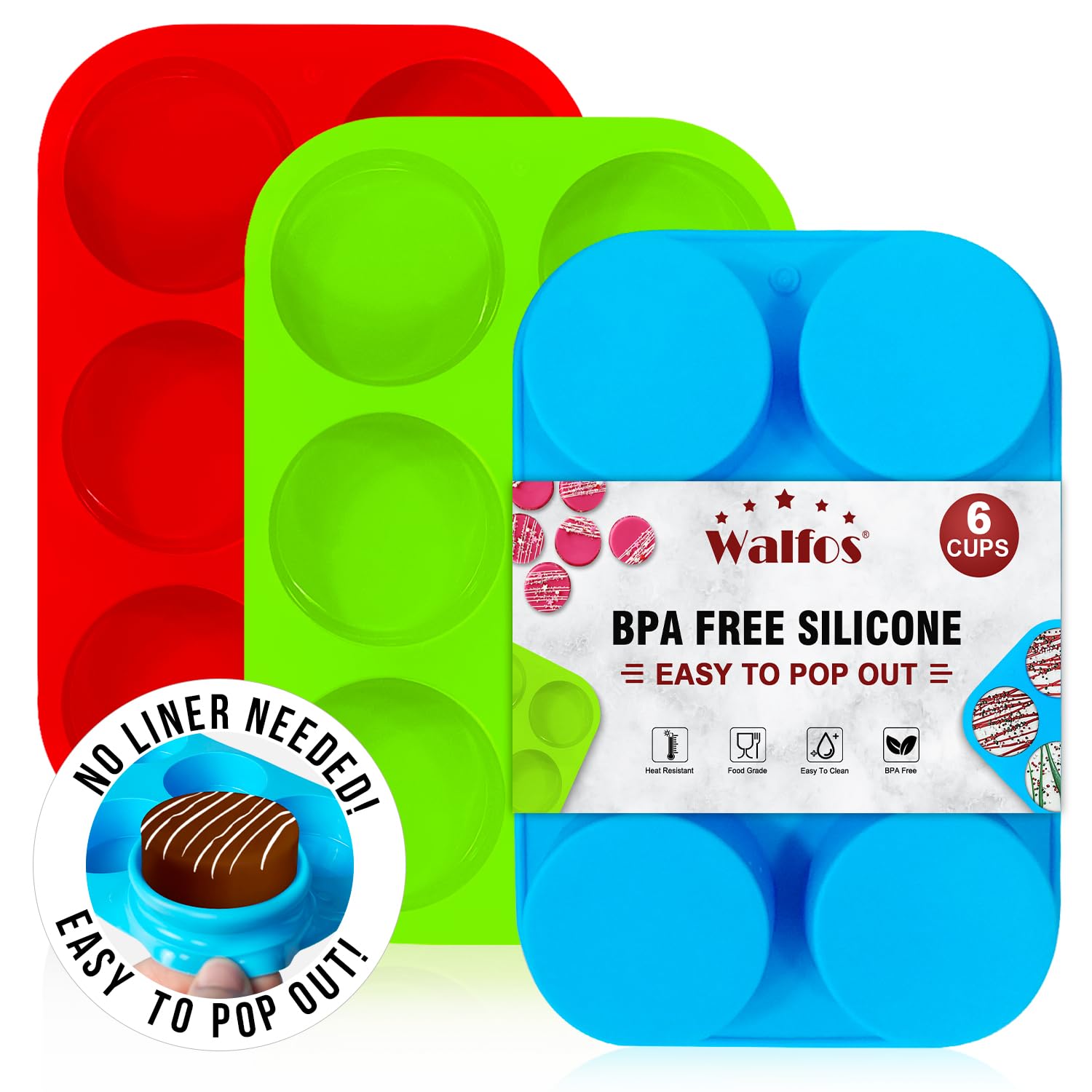 Silicone Oreo Cookie Mold, Walfos Round Cylinder Chocolate Covered Oreos Molds, Bpa Free And Non-Stick, Perfect For Cookies, Ore