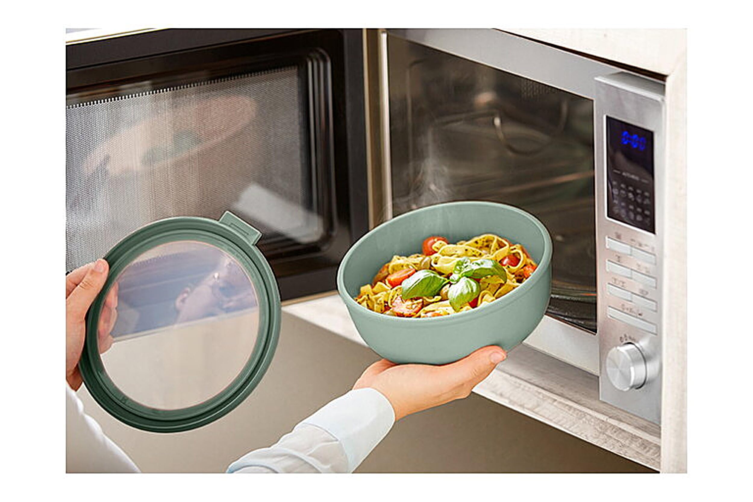 MEPAL  Cirqula Multi Food Storage and Serving Bowl with Lid  Food Prep Container  Nordic Blue  3.2 Quarts (3 Liters  101 ounces)  1 Count