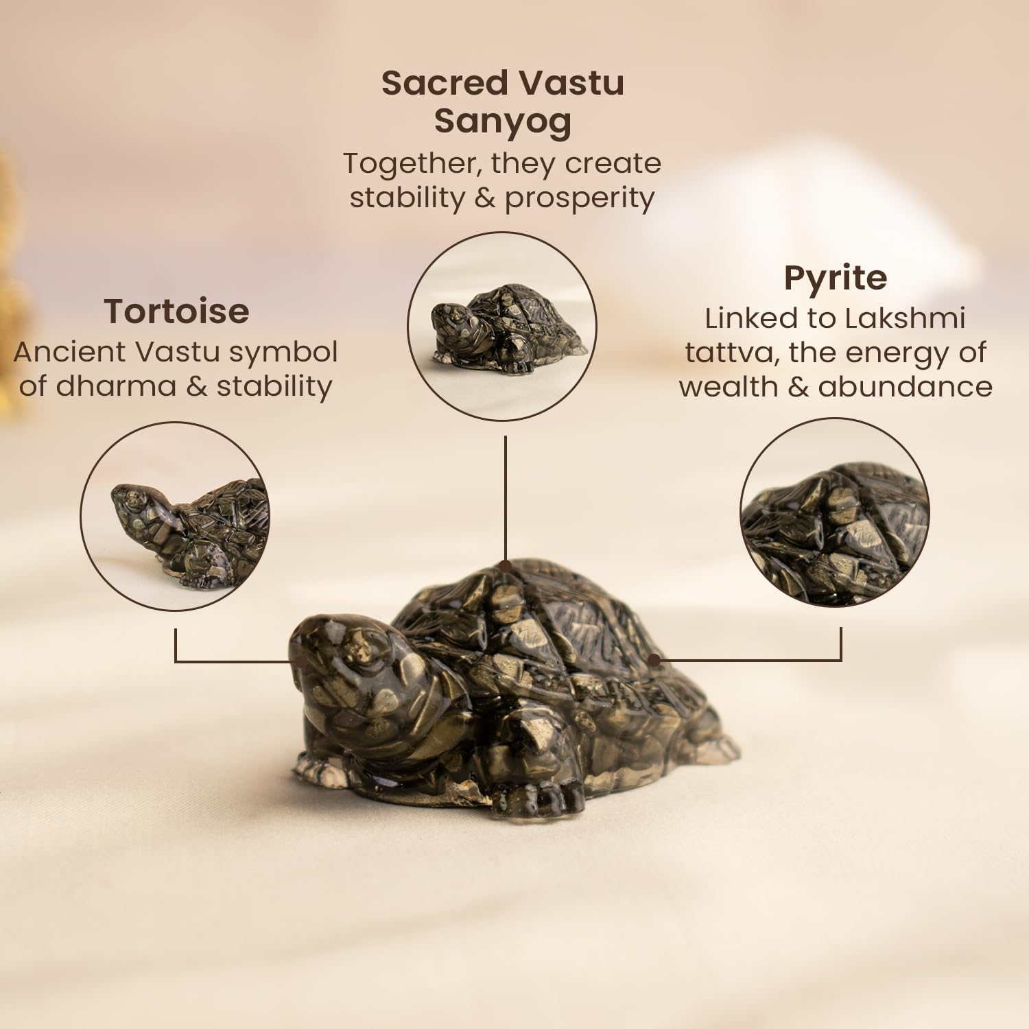 Pyrite Resin Tortoise (Kachhua)