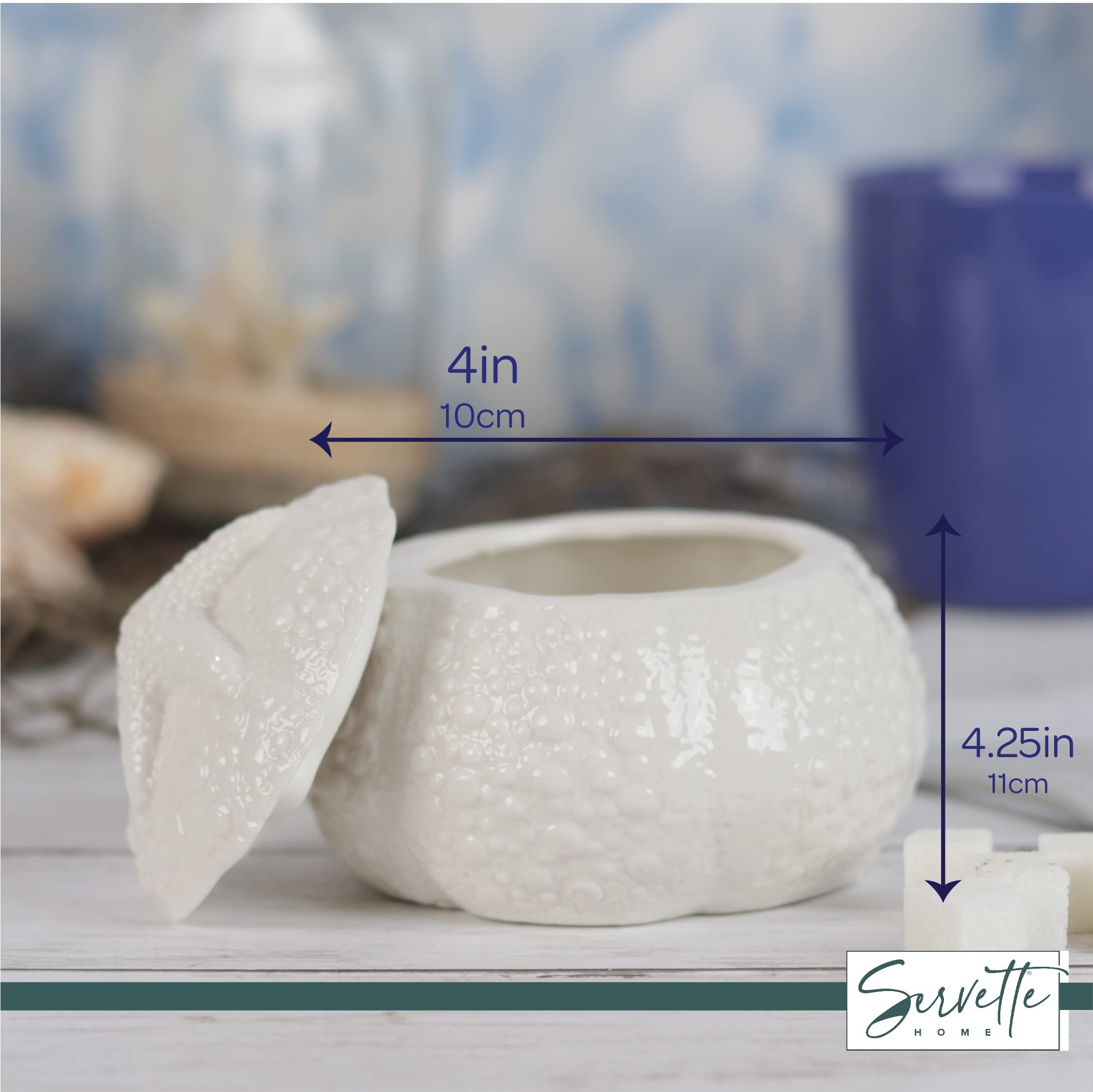 Urchin Porcelain Sugar Bowl With Lid