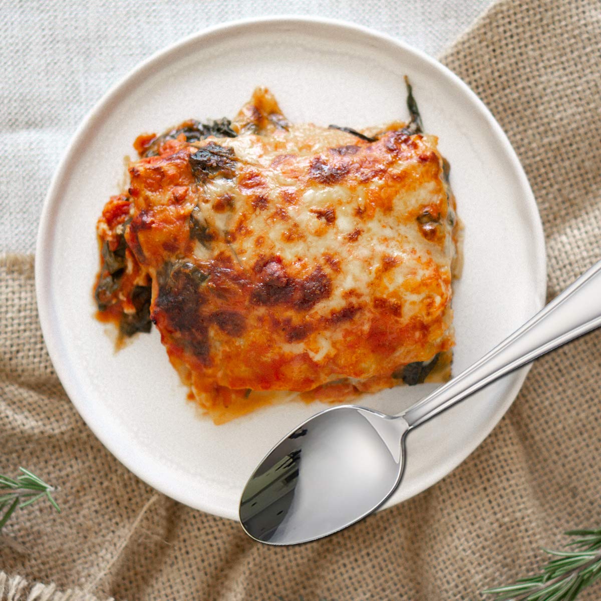 Hissf Dinner Spoons Stainless Steel 18/0 Of Table Spoons 6 Pcs For Home, Kitchen Restaurant, Dishwasher Safe, 7.08 Inches, Silve