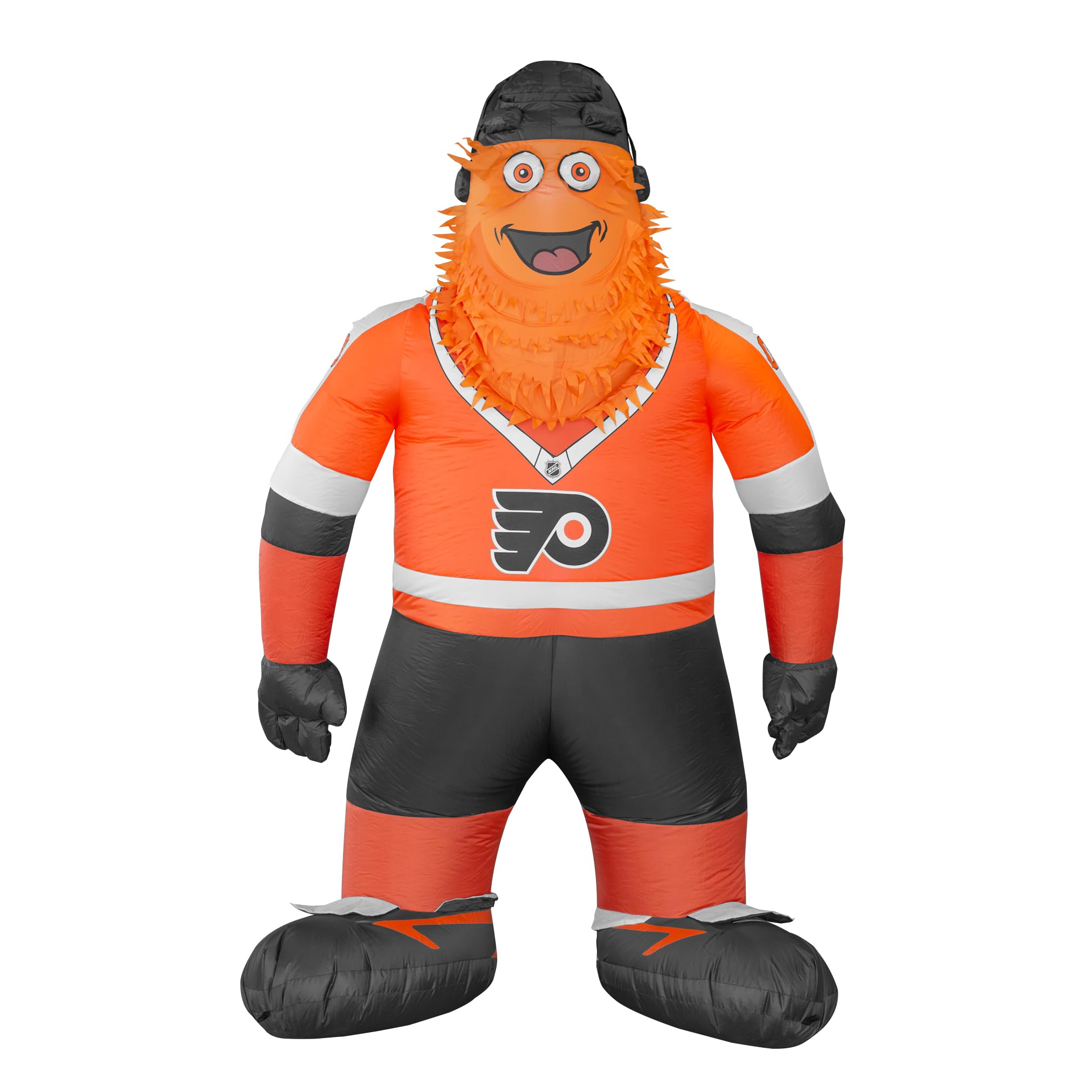 Logo Brands NHL Philadelphia Flyers 7ft Inflatable Yard Mascot - Easy Inflation with 12V Blower, LED Lights for Indoor/Outdoor F