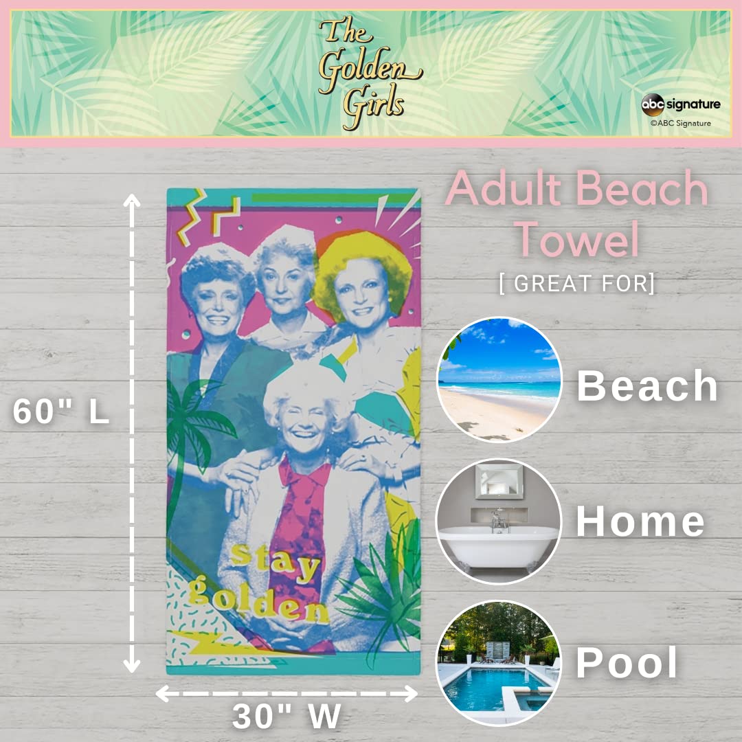 Franco Collectibles The Golden Girls Super Soft Cotton Bath/Pool/Beach Towel, 60 In X 30 In, (Official The Golden Girls Product)