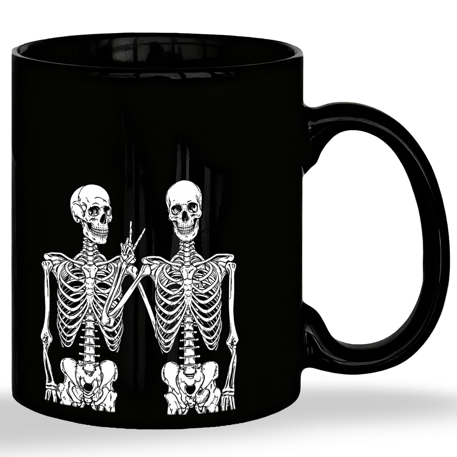 MKIJUHB Funny Gothic Skeleton Skull Mug 11 Ounce