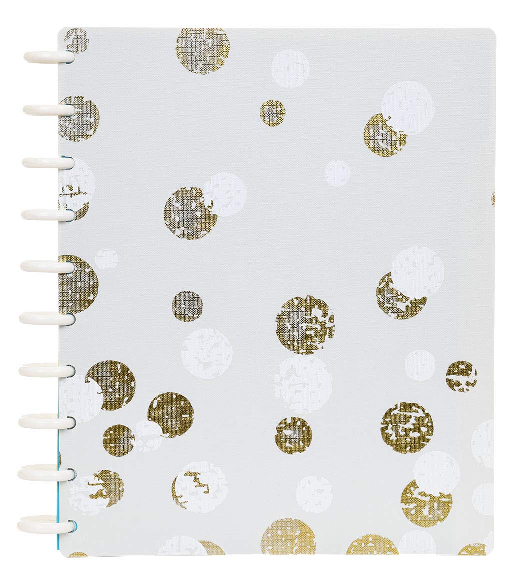 Talia Discbound Notebooks, Planner, Customizable, (Xbounce Gold, Midsize (75In X 975In))