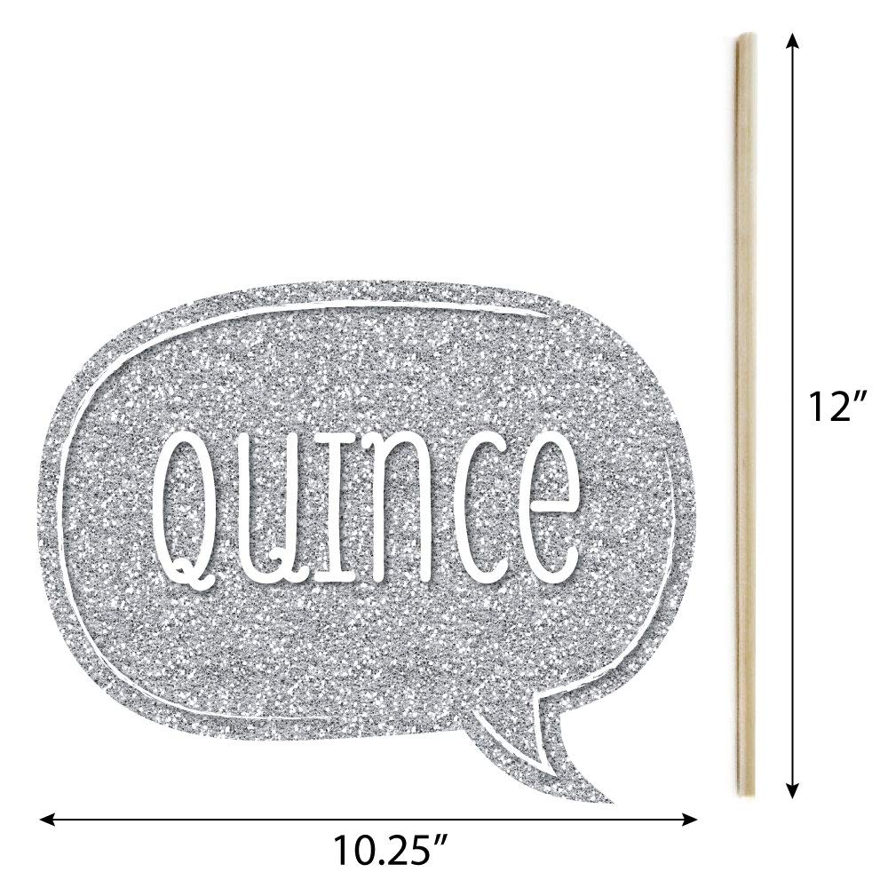 Big Dot Of Happiness Quinceanera Purple - Sweet 15 - Birthday Party Photo Booth Props Kit - 20 Count