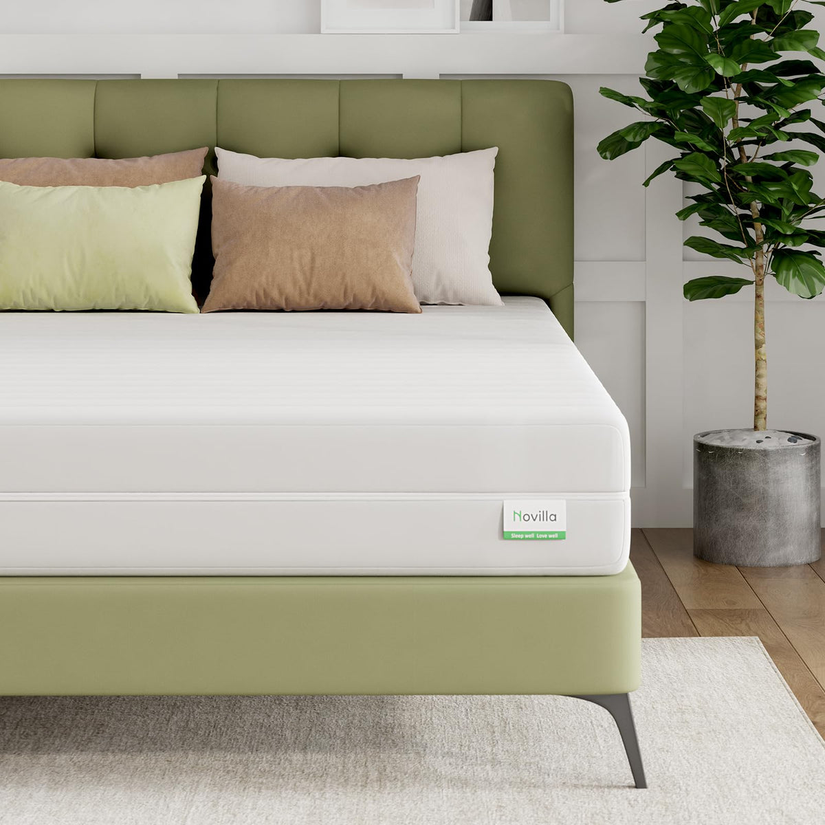 Novilla Full Size Mattress, 10 Inch Foam Mattress, Double Side Sleep Full Mattress With Breathable Fabric Cover For Back & Side