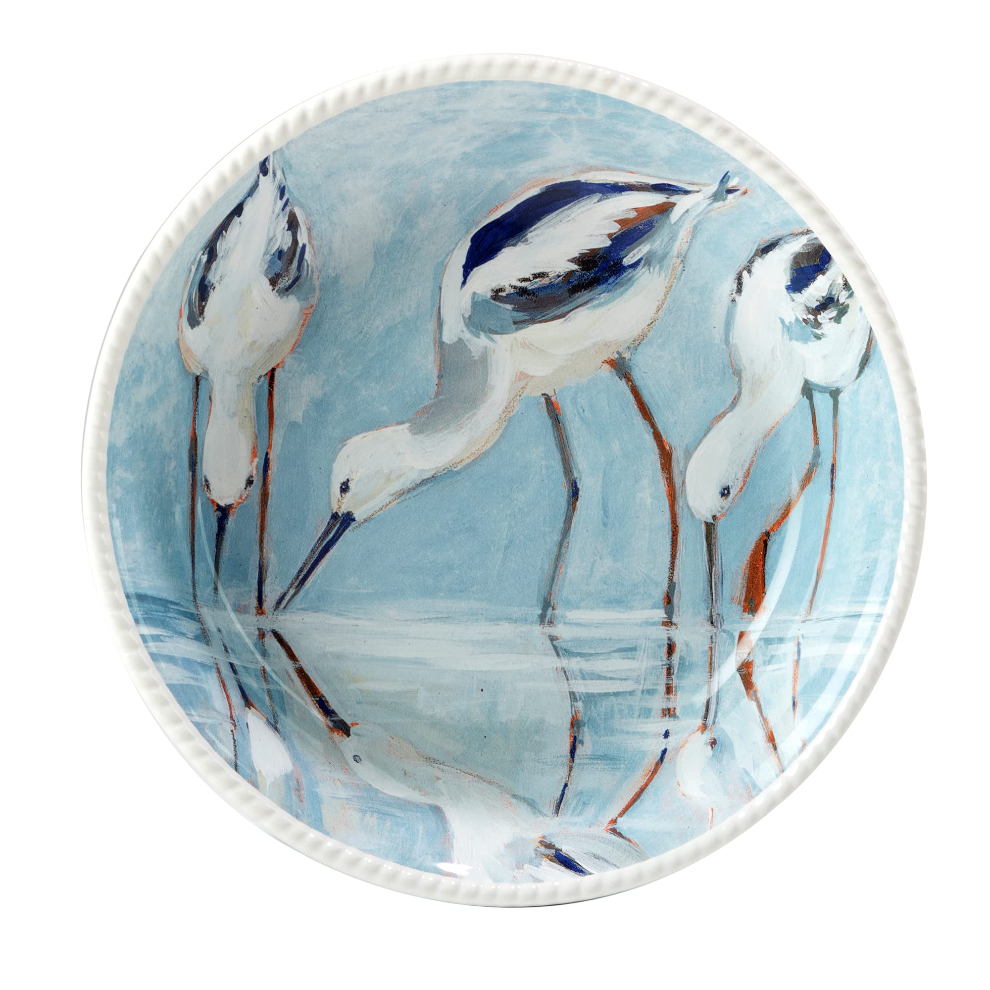 Certified International Shorebirds 40 Oz. Soup/Cereal Bowls, Set Of 4