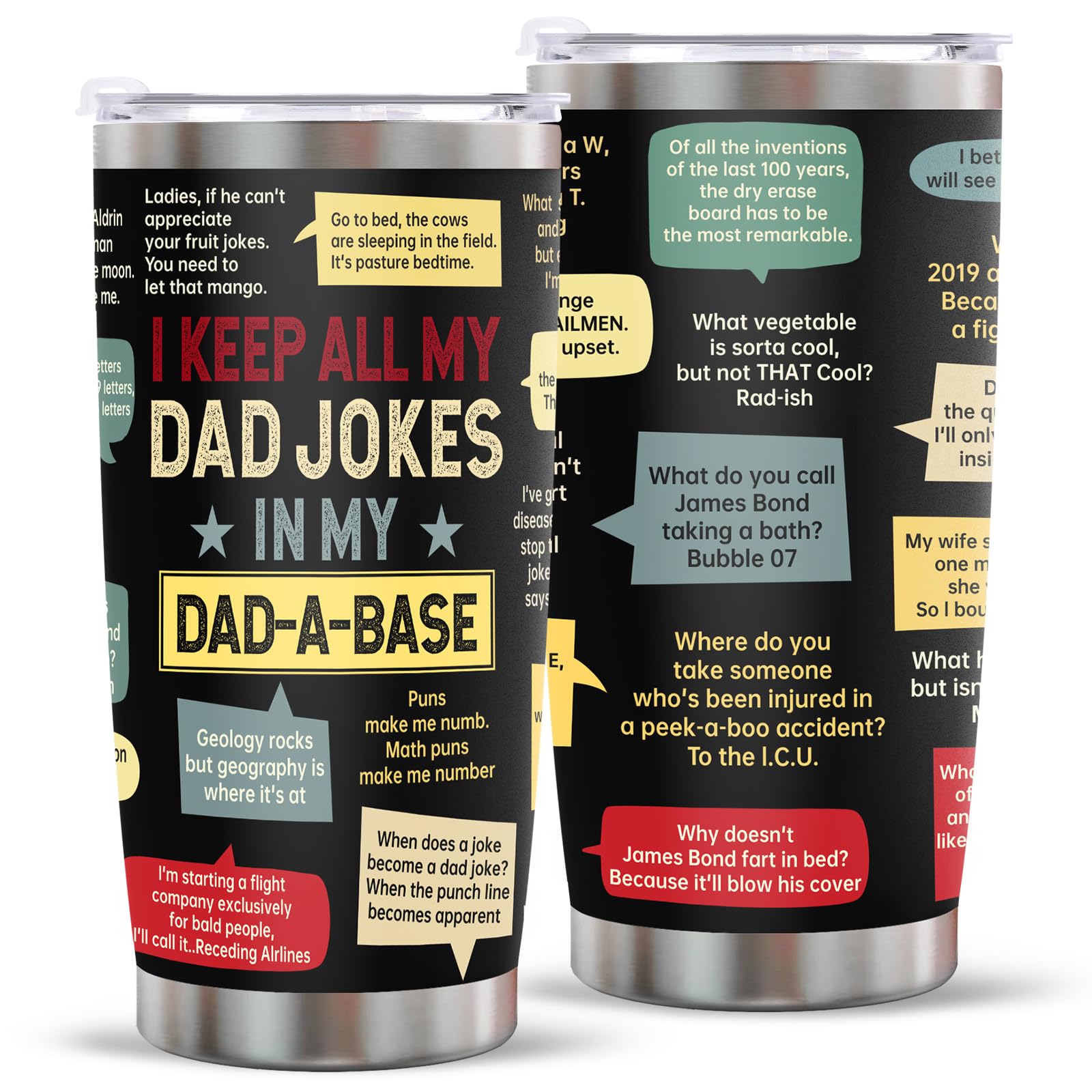 Ulrhpc Christmas Gifts for Dad Men:Dad Joke 20oz Tumbler Birthday Gifts for Dad Men Adults Grandpa Husband Stepfather Present De