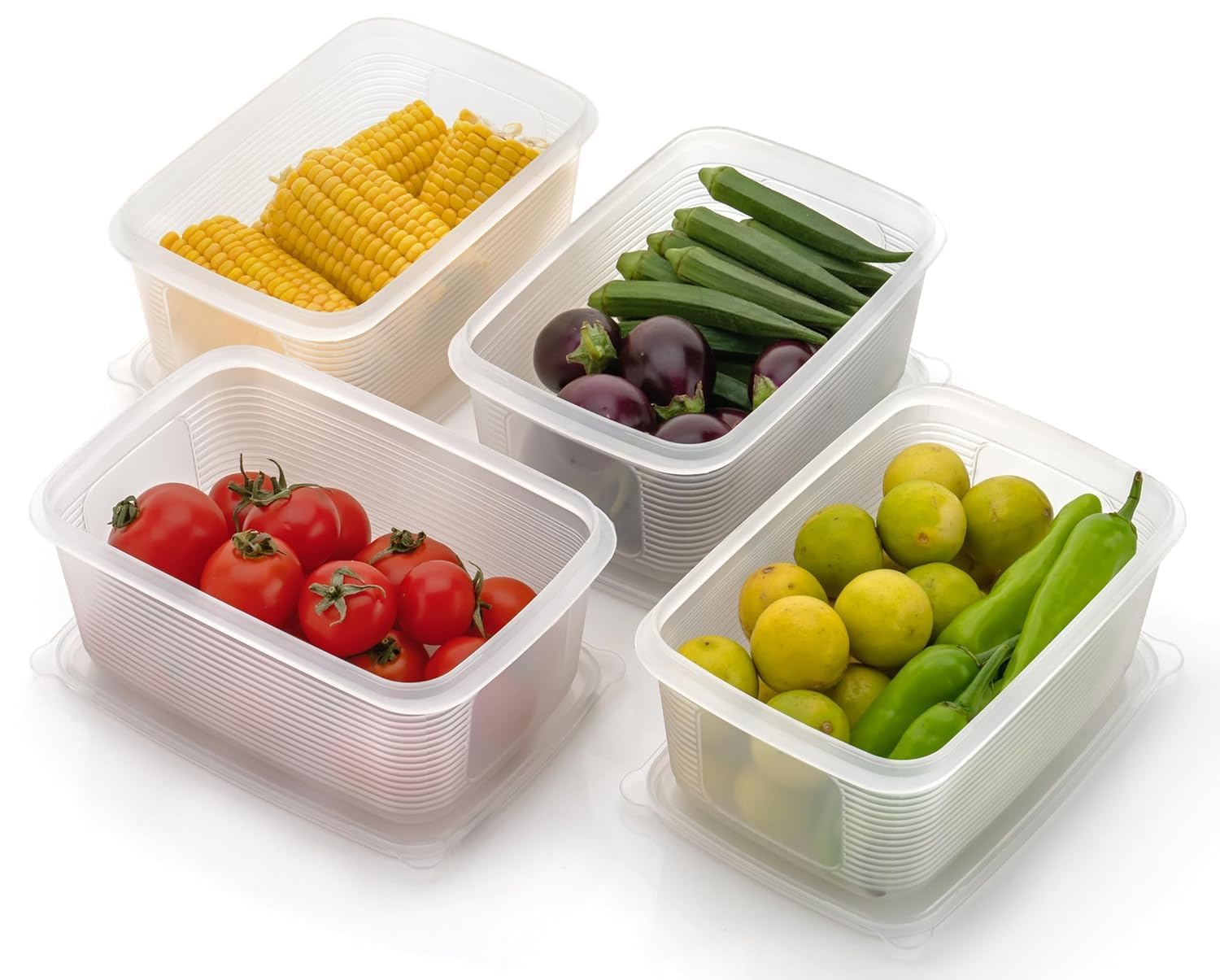 Sarvo> Food Storage Containers With Lids, Stackable Kitchen Organisation Set, BpaFree Plastic, Fridge Organizer With Air Tight 