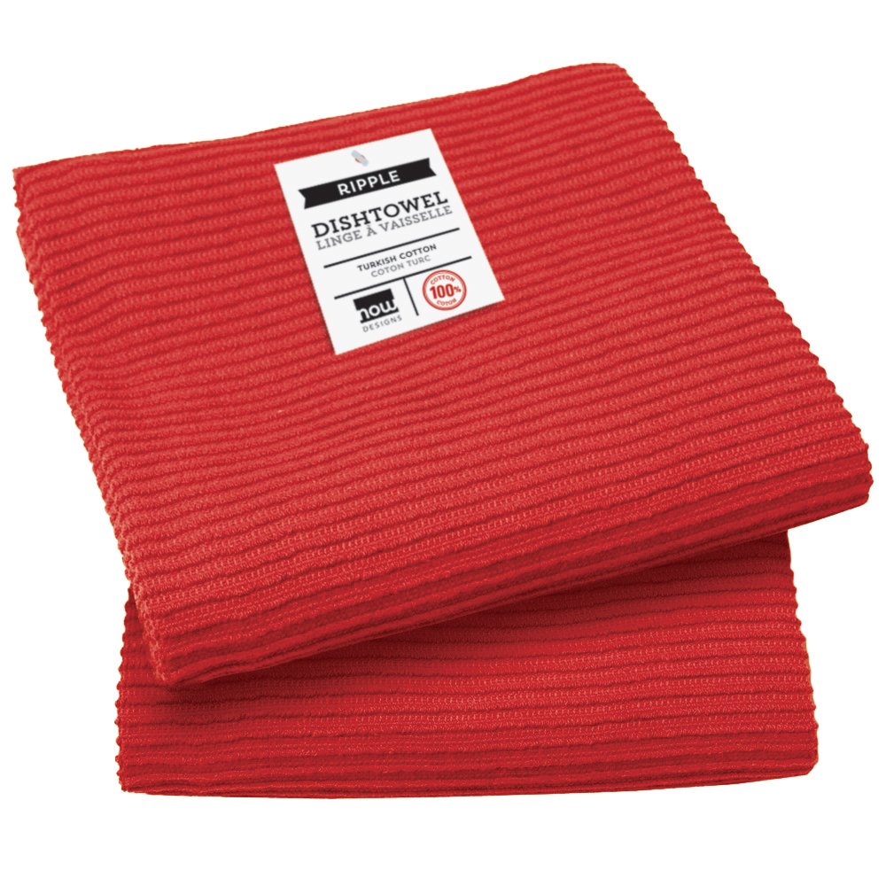 Now Designs Ripple Kitchen Towel, Set Of 2, Red