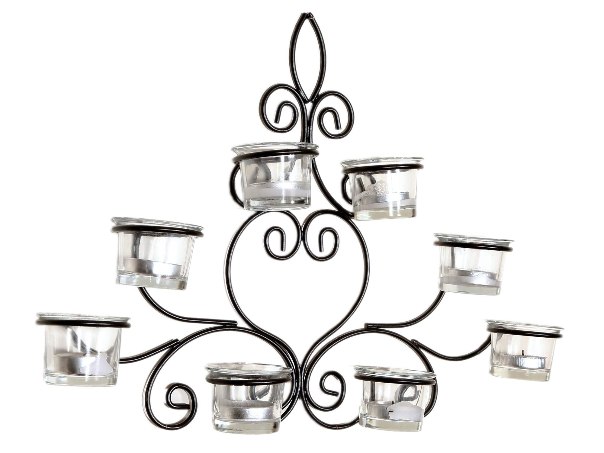 Jaipurcrafts Iron Wall Sconces with Cup Candle Holders| Cup Shape