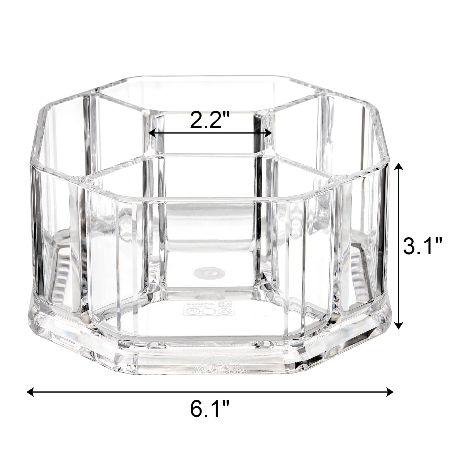 Hiceeden Acrylic Tea Bag Organizer, 5 Compartment Sugar Packets Holder Divided Coffee Condiment Storage Caddy Box For Kitchen Ca